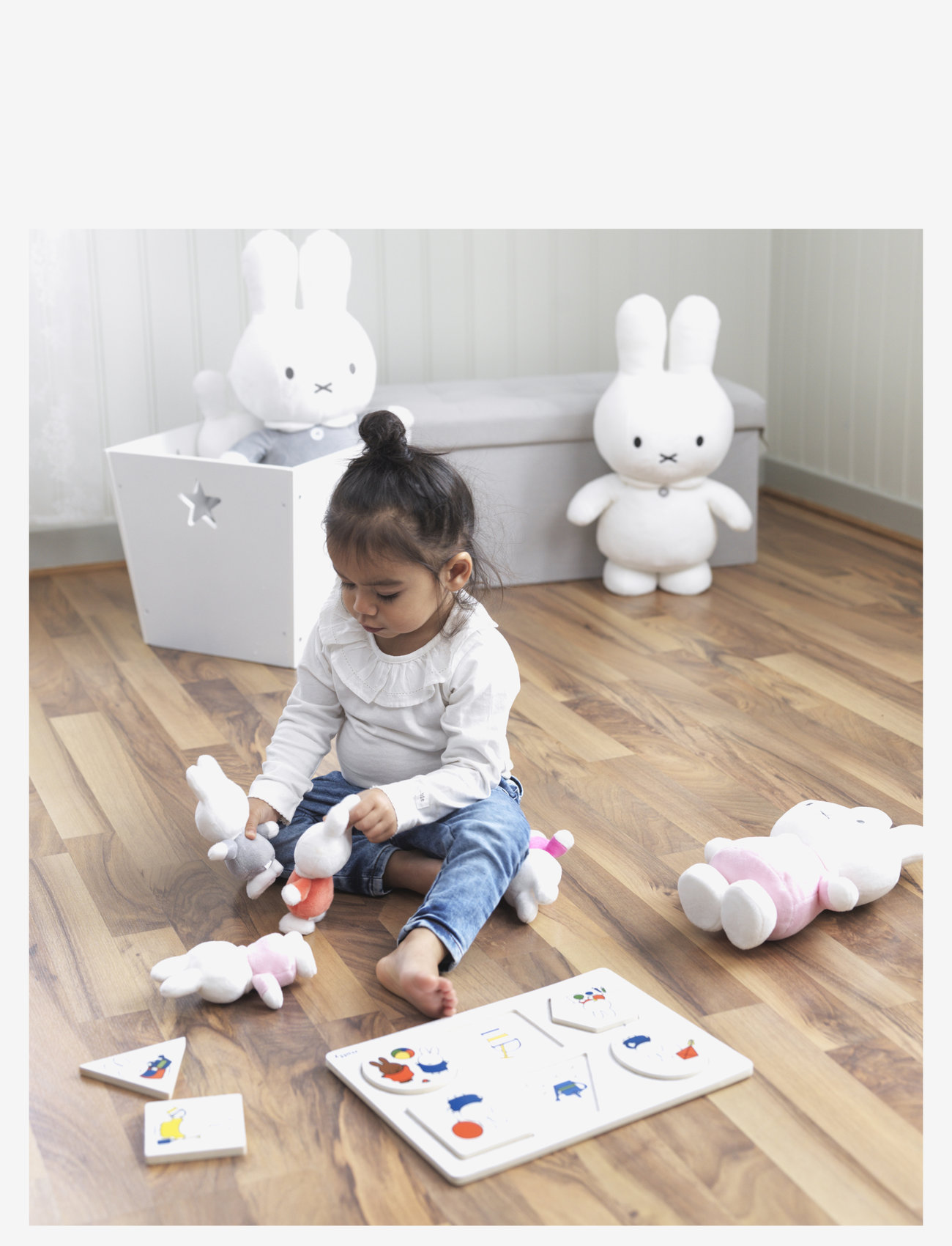 Teddykompaniet - Miffy- Formpussel, 6 bitar, 1- 3år - pegged puzzles - white - 1