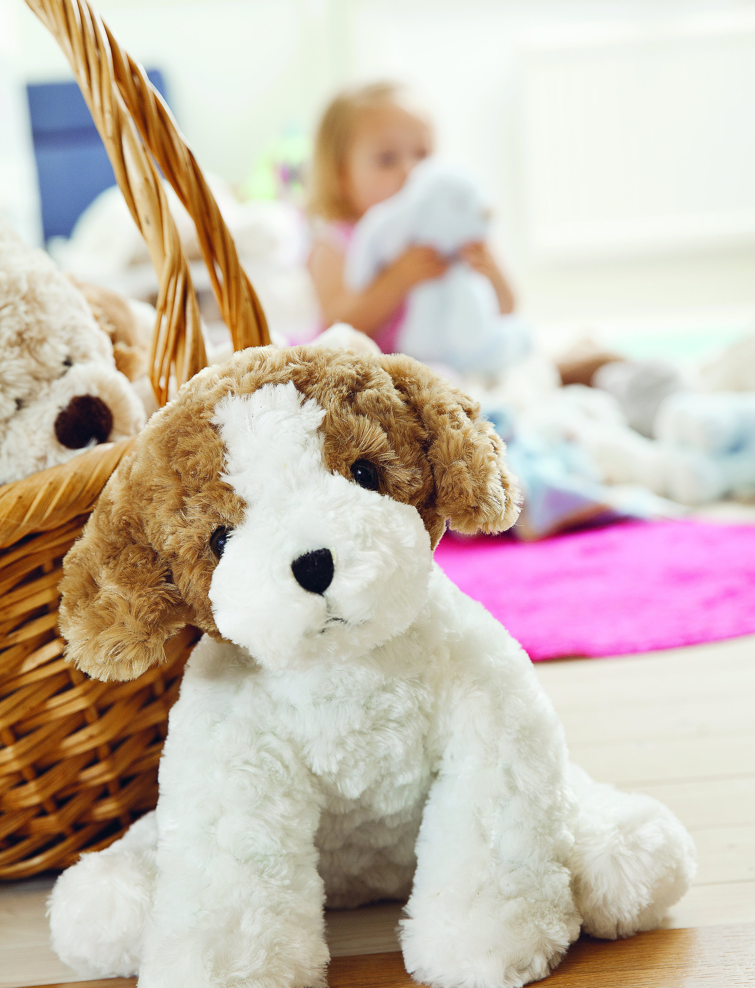 Teddykompaniet Dog, White, H:30 cm, White, Soft Legetøj > Stuffed Animals, Børn