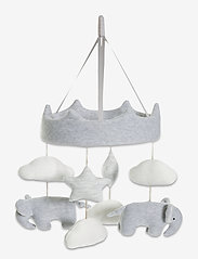 Teddykompaniet - Cozy Knits Elephant Mobile - virš lovytės kabinami žaisliukai - grey - 0