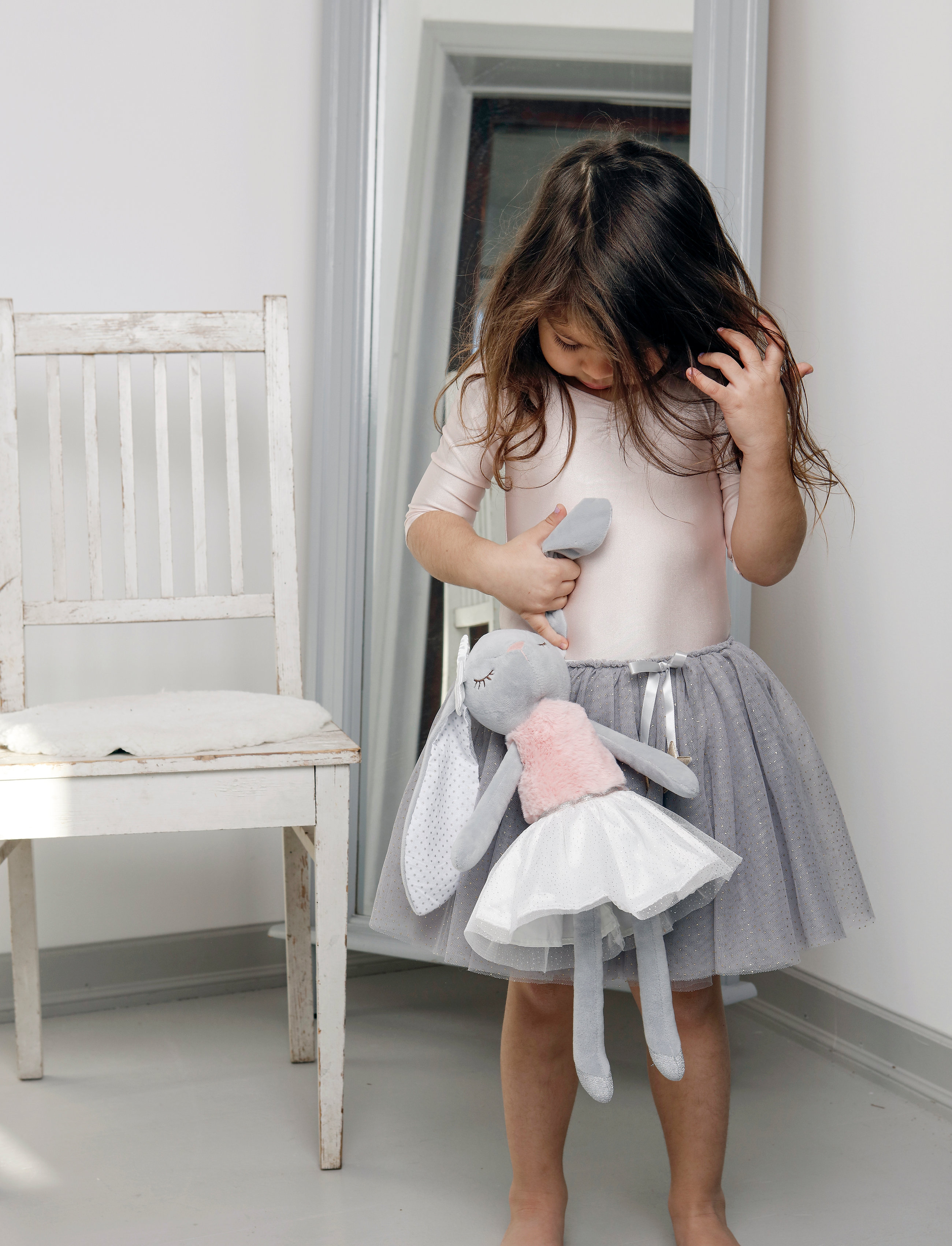 Teddykompaniet Ballerinas, Rabbit Kelly - Teddykompaniet - GREY / grey