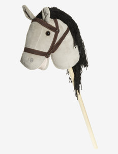 Hobby horse, grey, with reins, Teddykompaniet