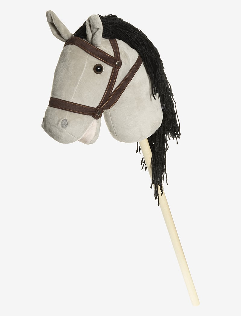 Teddykompaniet - Hobby horse, grey, with reins - schaukelspielzeug - grey - 0