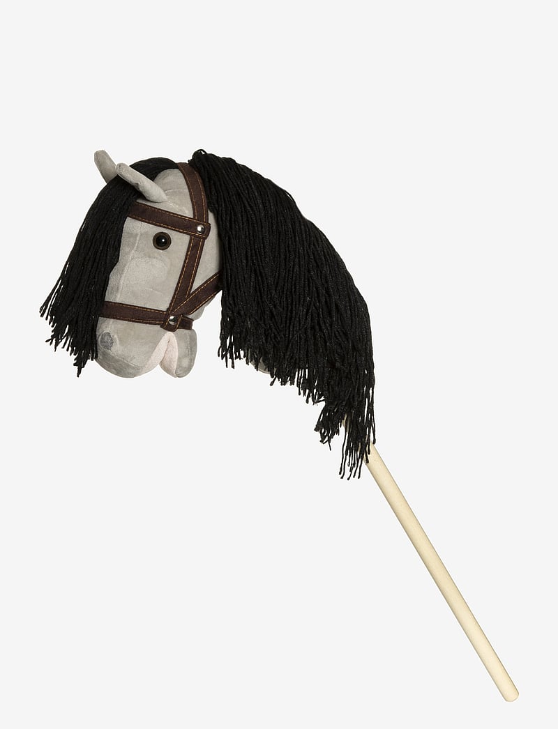 Teddykompaniet - Hobby horse, grey, with reins - schaukelspielzeug - grey - 1