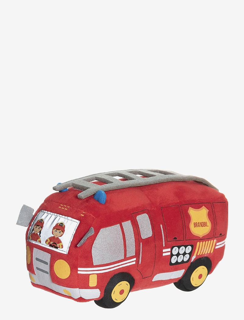 Teddykompaniet - Firebrigade Truck with Detachable Ladder - kuscheltiere - red - 0