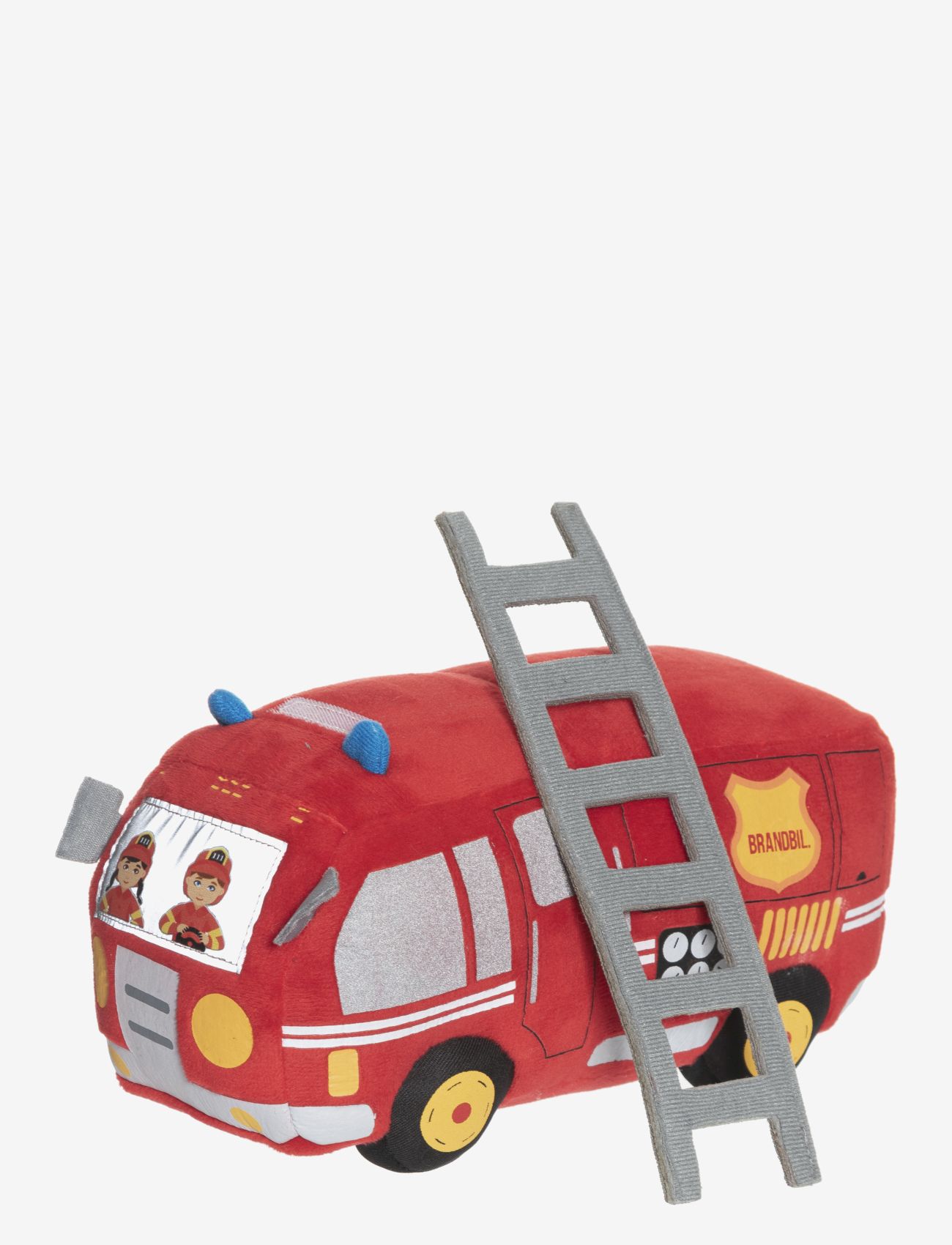 Teddykompaniet - Firebrigade Truck with Detachable Ladder - mīkstās rotaļlietas - red - 1