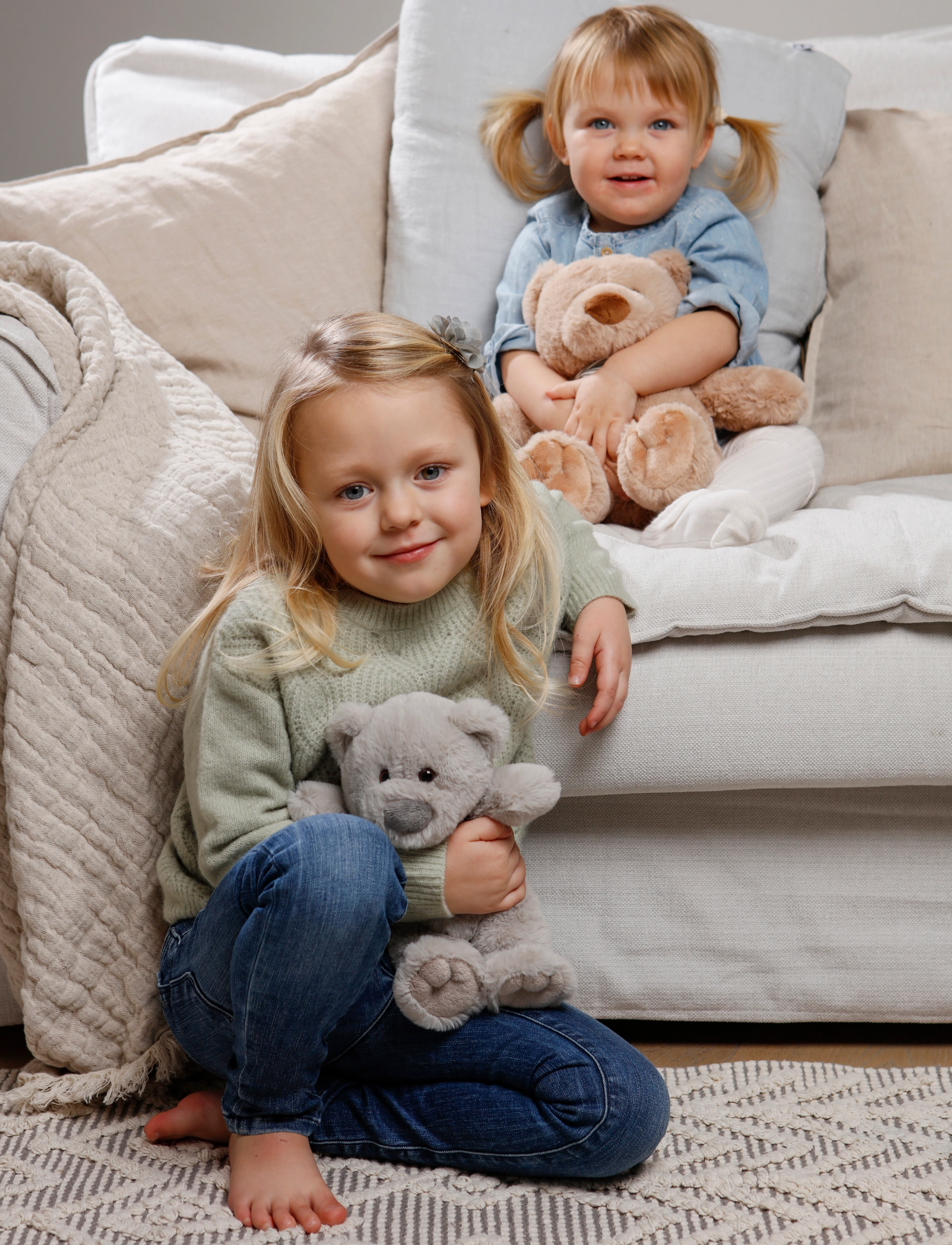 Teddykompaniet Malte, Grå, Liten, One Size, Grey, Soft Legetøj > Teddy Bears, Børn