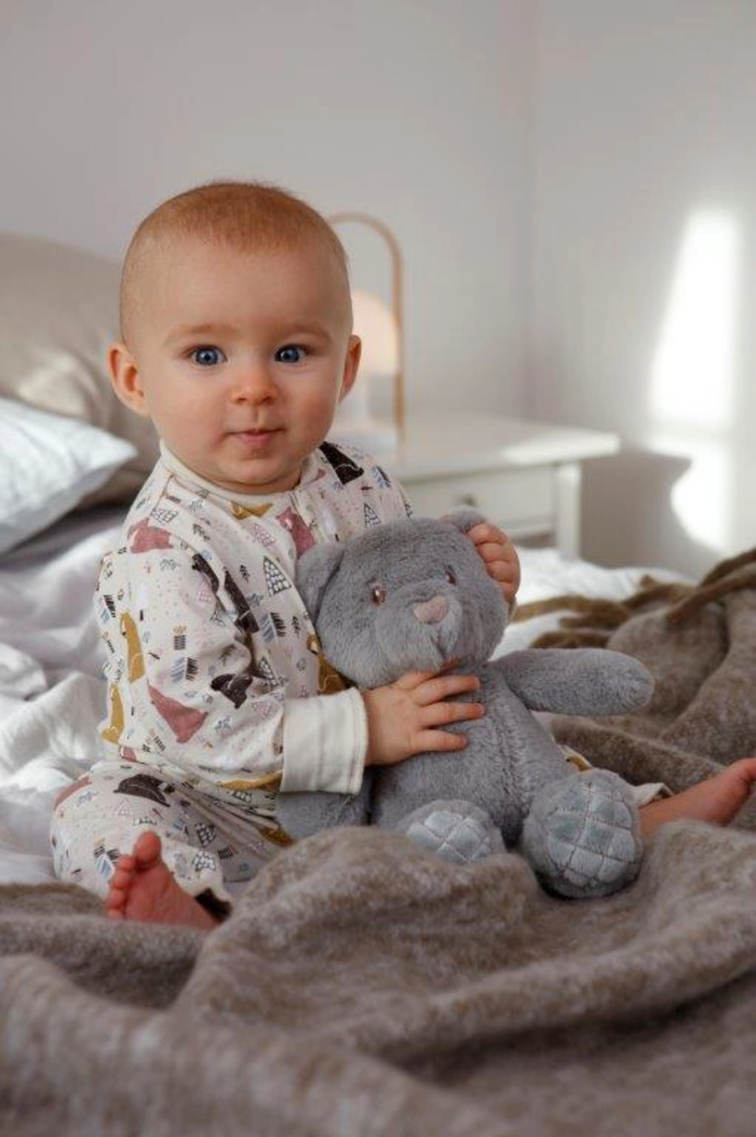 Teddykompaniet Milton, Grey, Big, One Size, Grey, Soft Legetøj > Teddy Bears, Børn