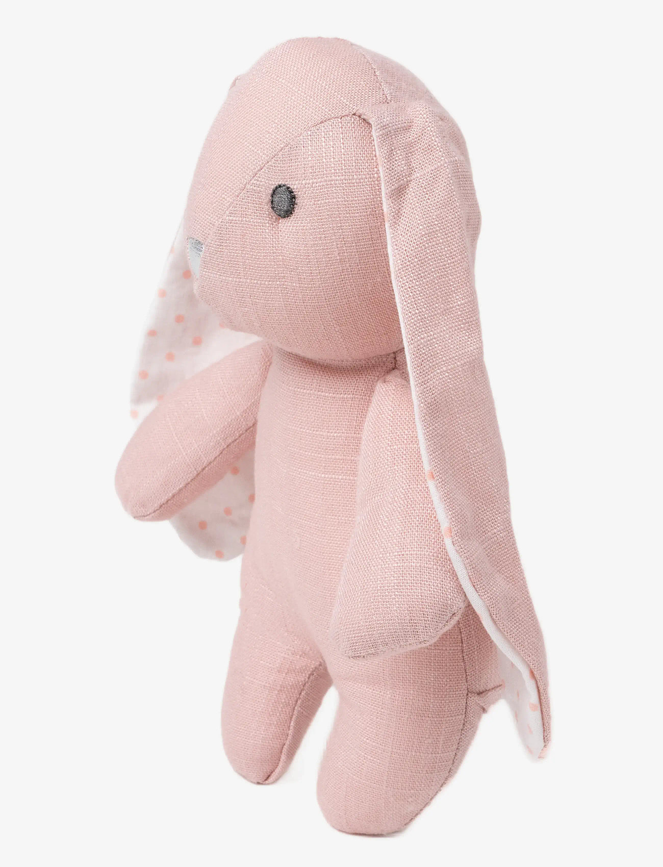 Teddykompaniet - Elina, rabbit in cotton and linen fabric, pink - kuscheltiere - pink - 1