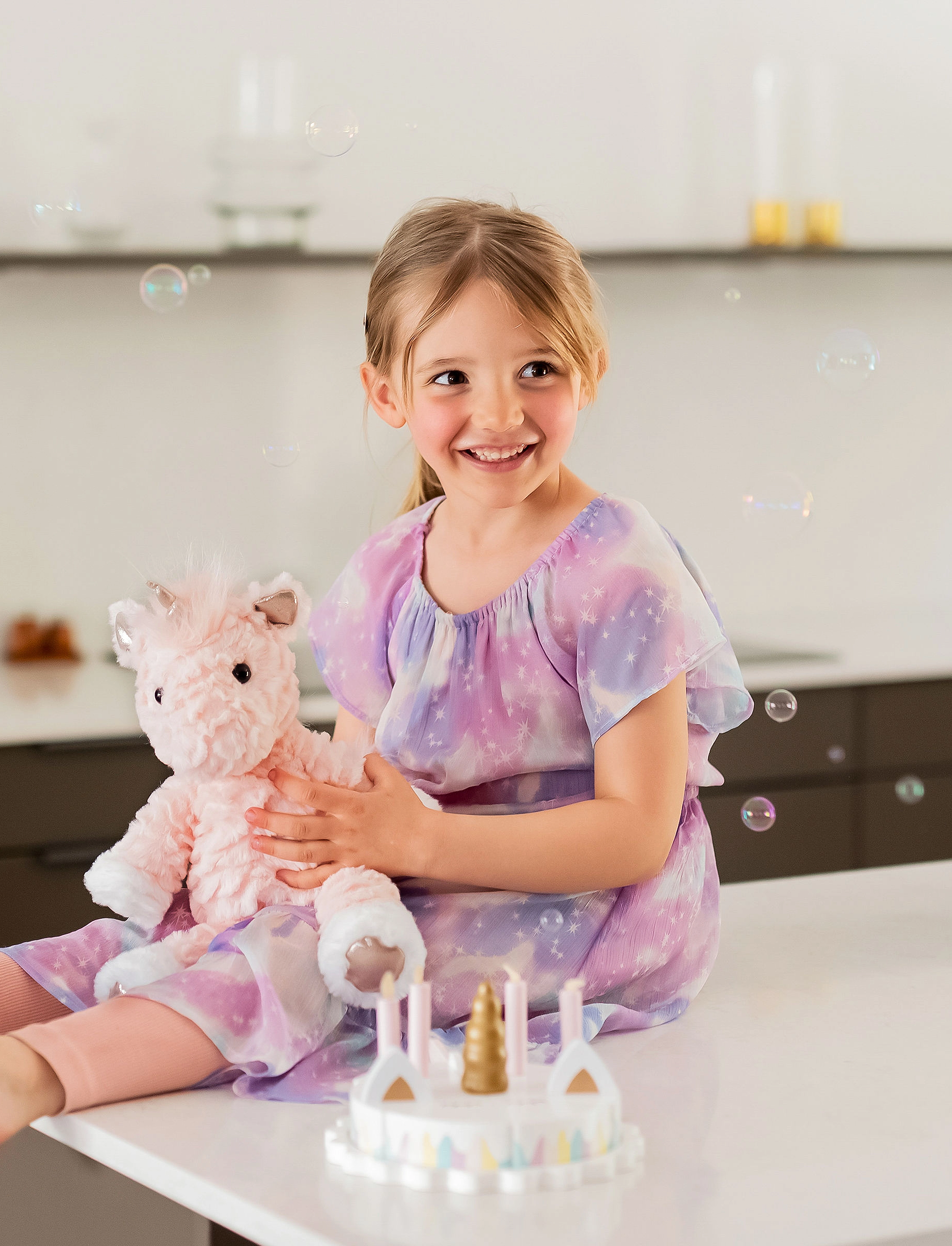 Teddykompaniet Tuffisar, The Unicorn Stella, H:40 cm, Soft Spielzeug, Rosa - Stuffed Animals, Kinder