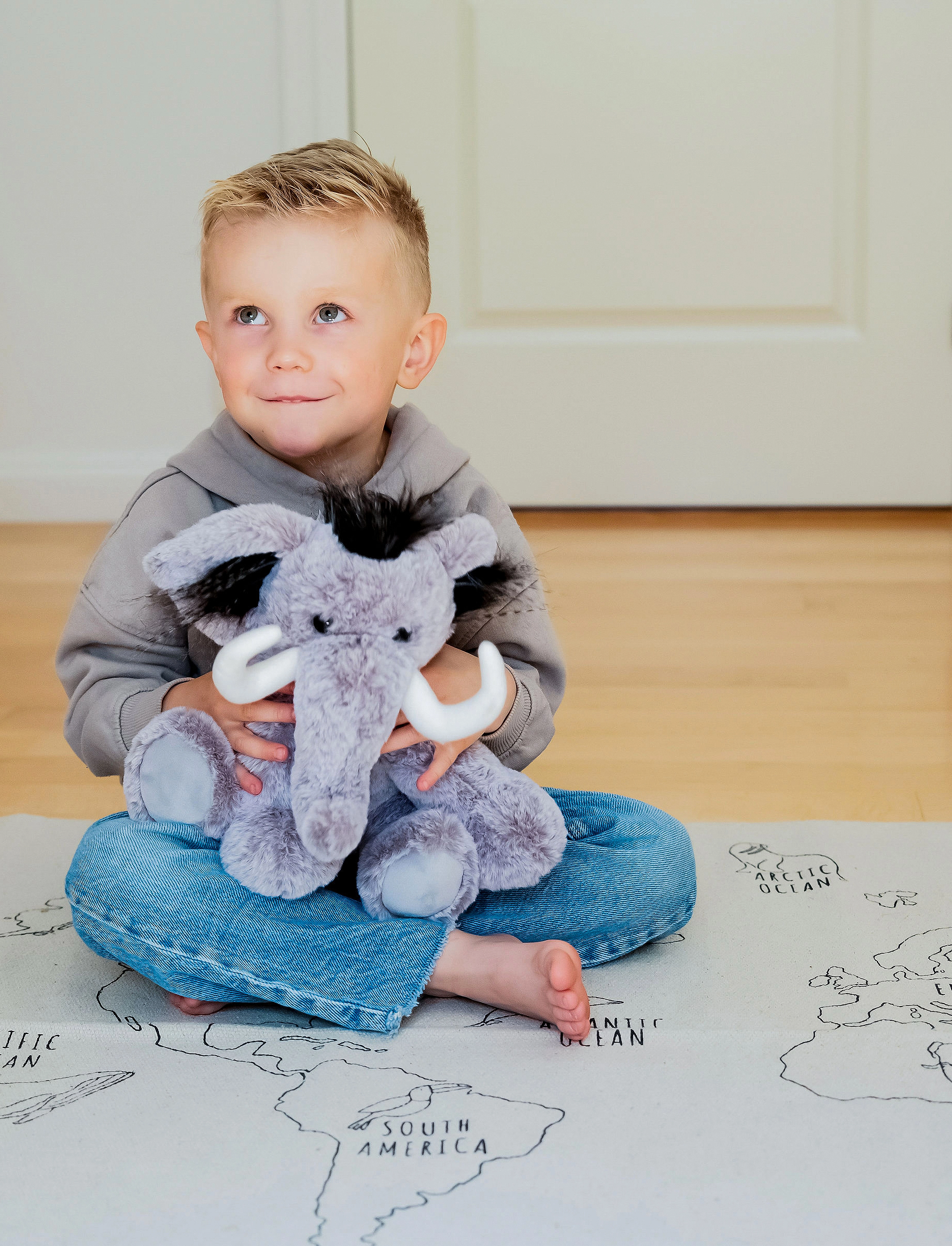 Teddykompaniet Mammoth, Max, H:25 cm, Grey, Soft Legetøj > Stuffed Animals, Børn