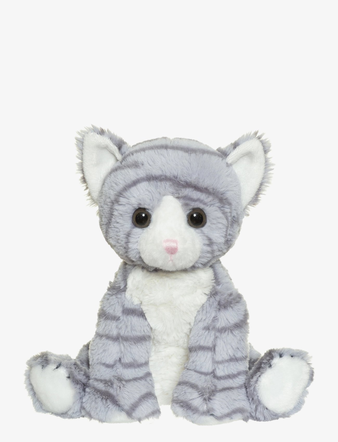 Teddykompaniet Cat Friends, Grey Striped, H:23 cm, Grey, Soft Legetøj > Stuffed Animals, Børn