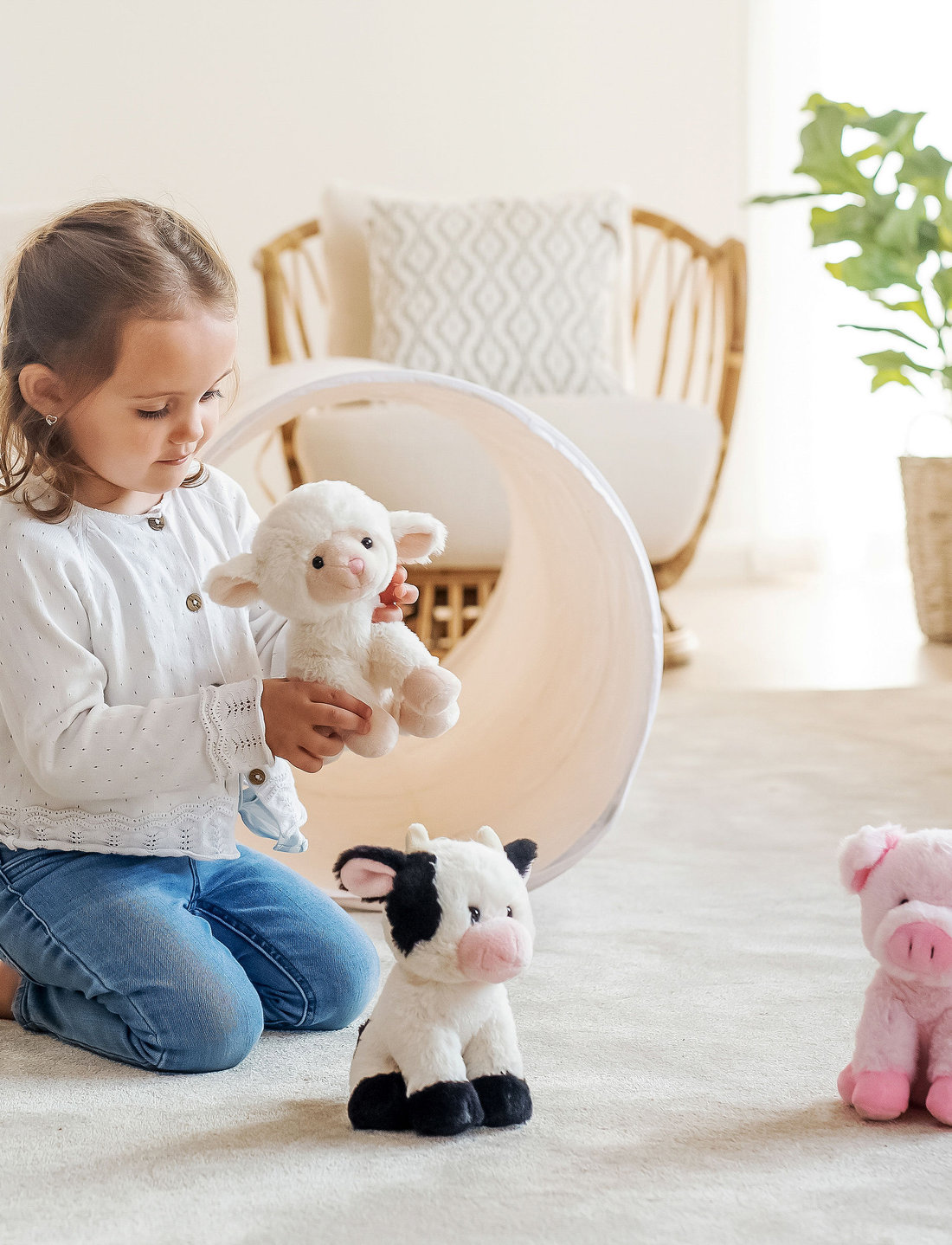 Teddykompaniet Teddy Farm Sitting Lamb Soft toy Boozt