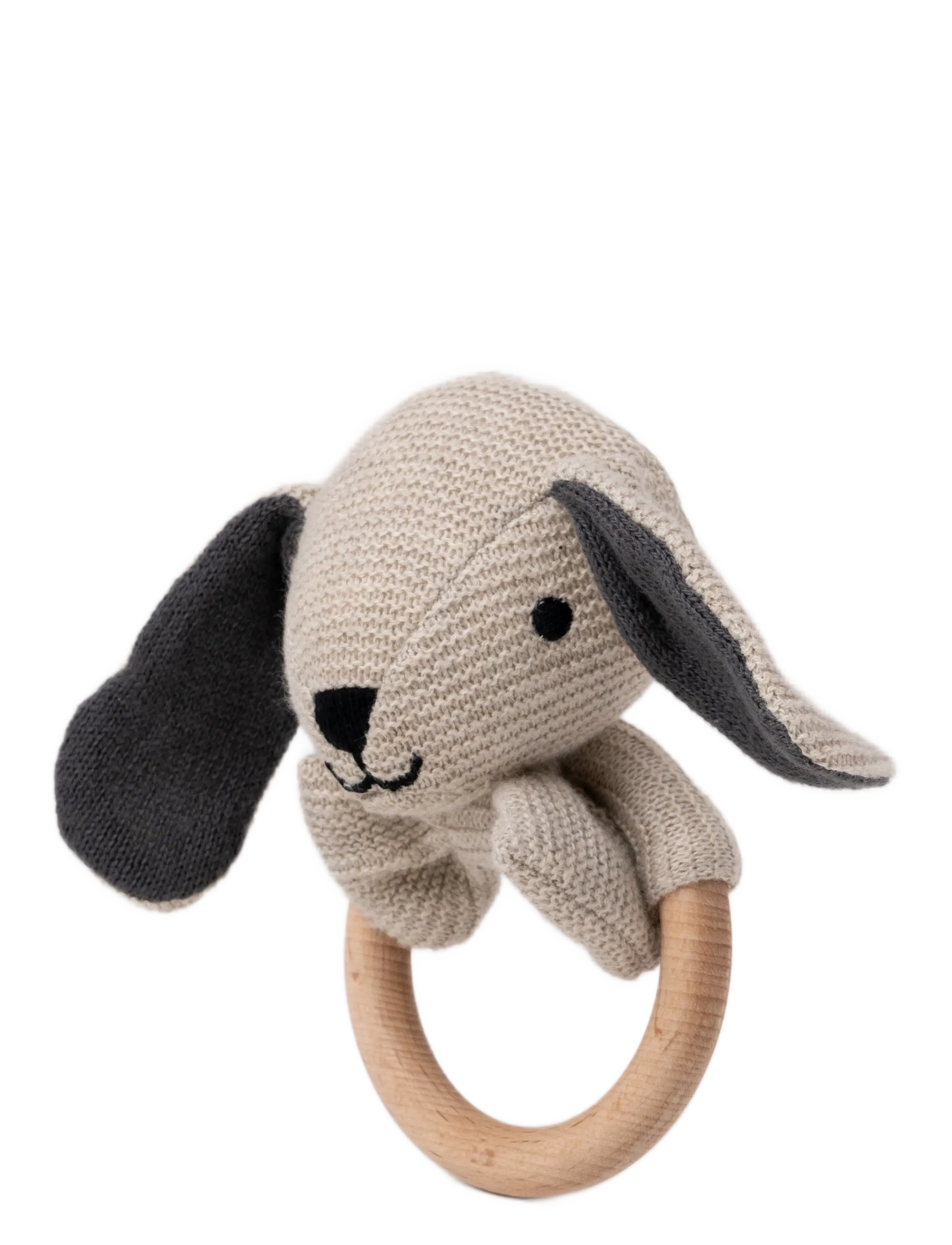 Teddykompaniet - Teddy baby, Organic Rattle Dog, Knitted - hochets - beige - 1
