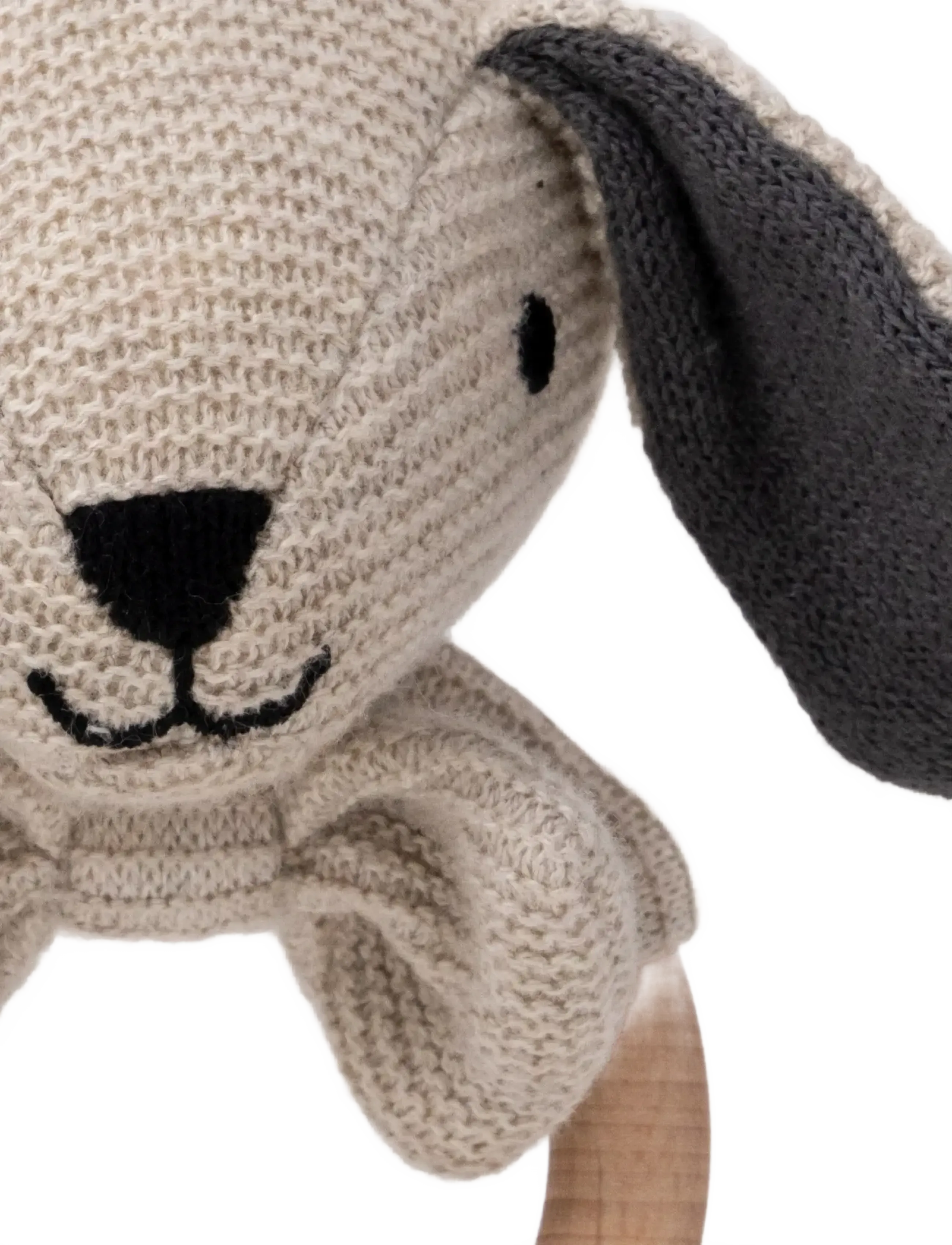 Teddykompaniet - Teddy baby, Organic Rattle Dog, Knitted - hochets - beige - 2