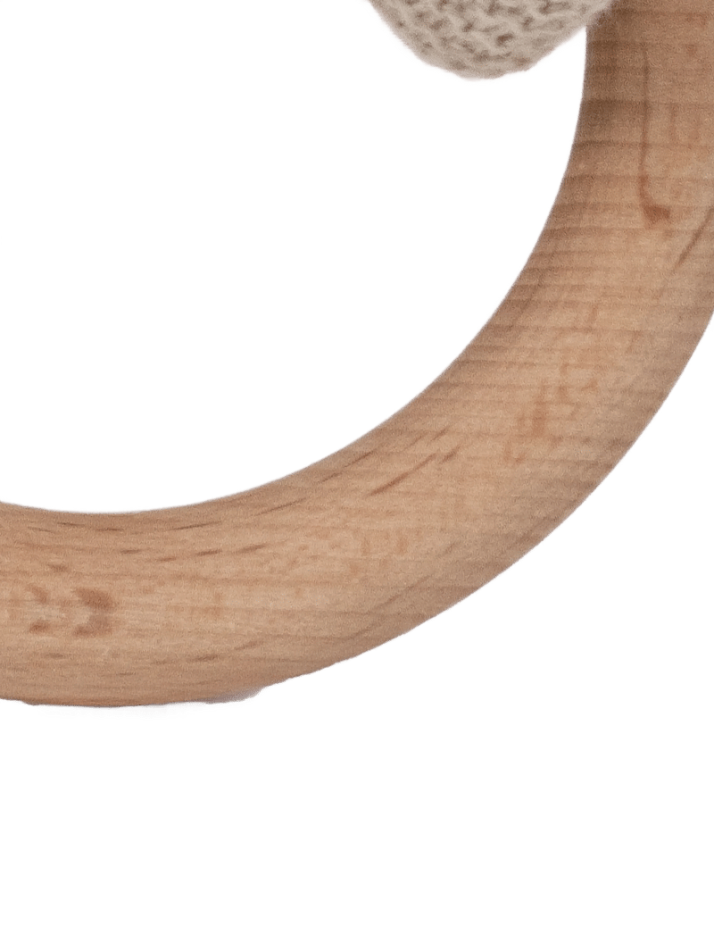 Teddykompaniet - Teddy baby, Organic Rattle Dog, Knitted - rasseln - beige - 3