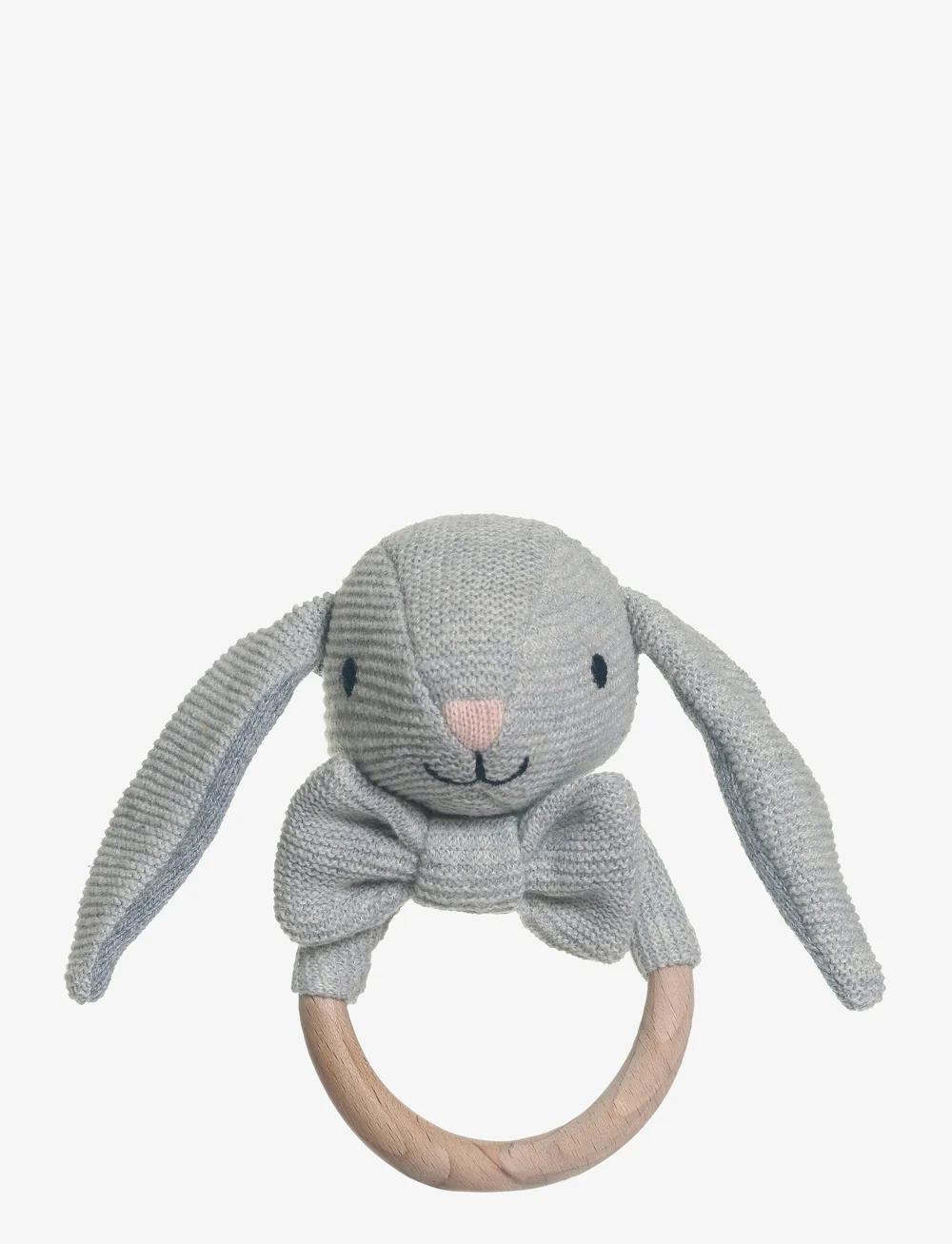 Teddykompaniet - Teddy baby, Organic Rattle, Rabbit, Knitted - rasseln - grey - 0