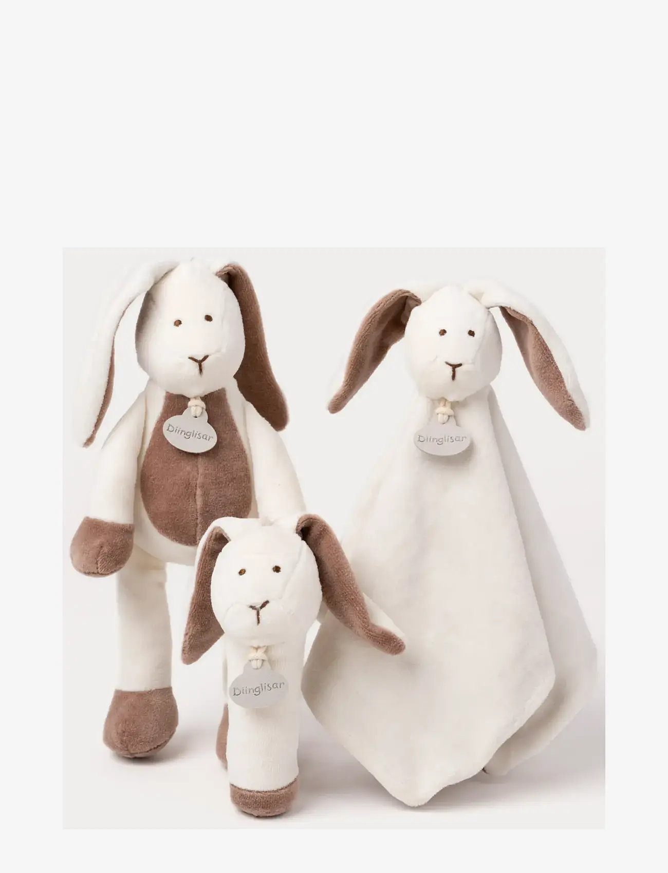 Teddykompaniet - Diinglisar Organic, Rabbit Doudou - kaisutekid - white - 3