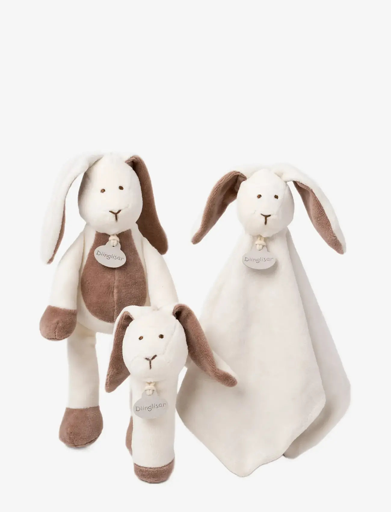 Teddykompaniet - Diinglisar Organic, Rabbit Rattle - barškučiai - white - 2