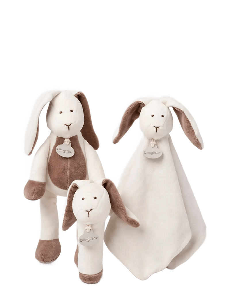 Teddykompaniet - Diinglisar Organic, Rabbit Rattle - rasseln - white - 2