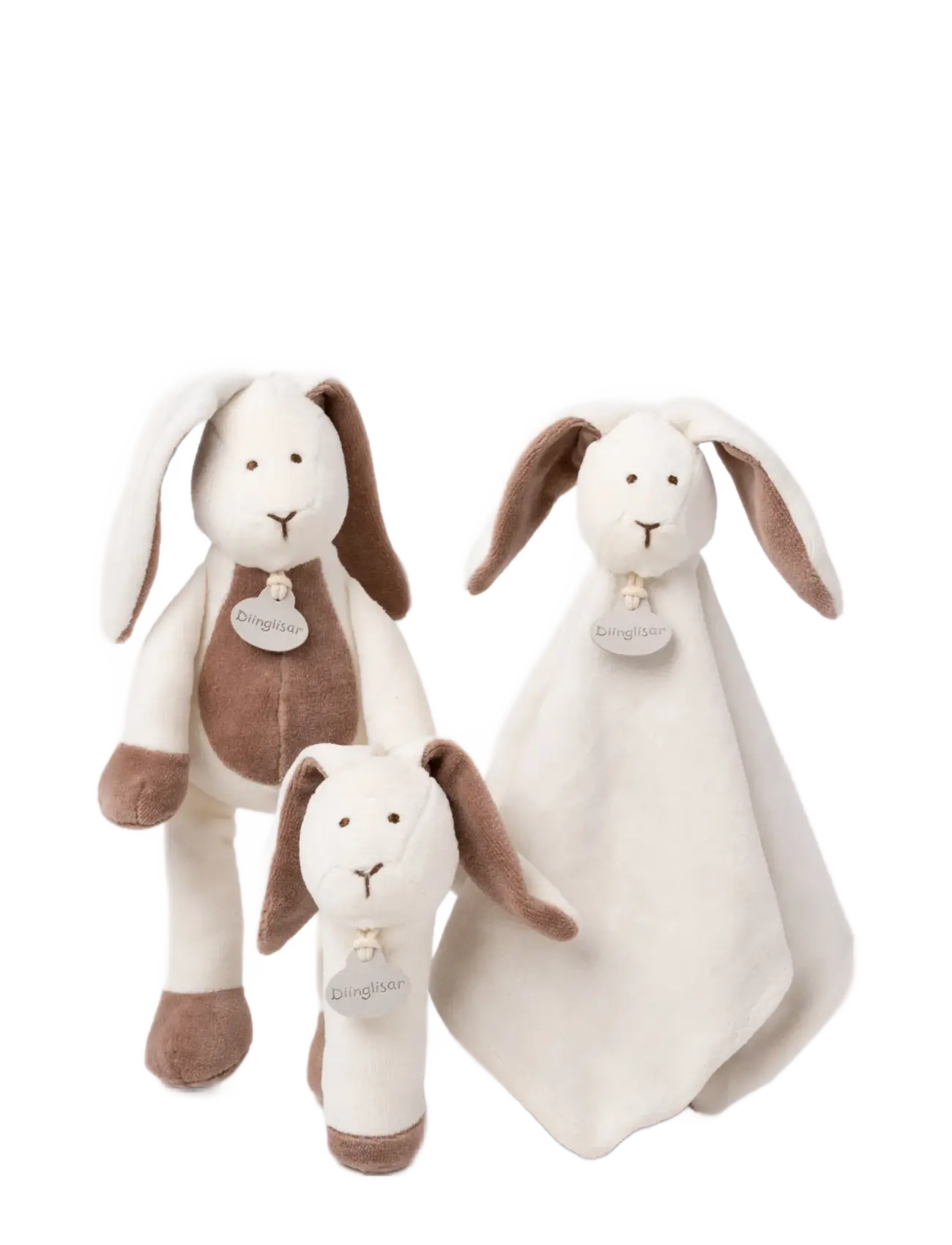 Teddykompaniet - Diinglisar Organic, Rabbit Rattle - hristur og hringlur - white - 2