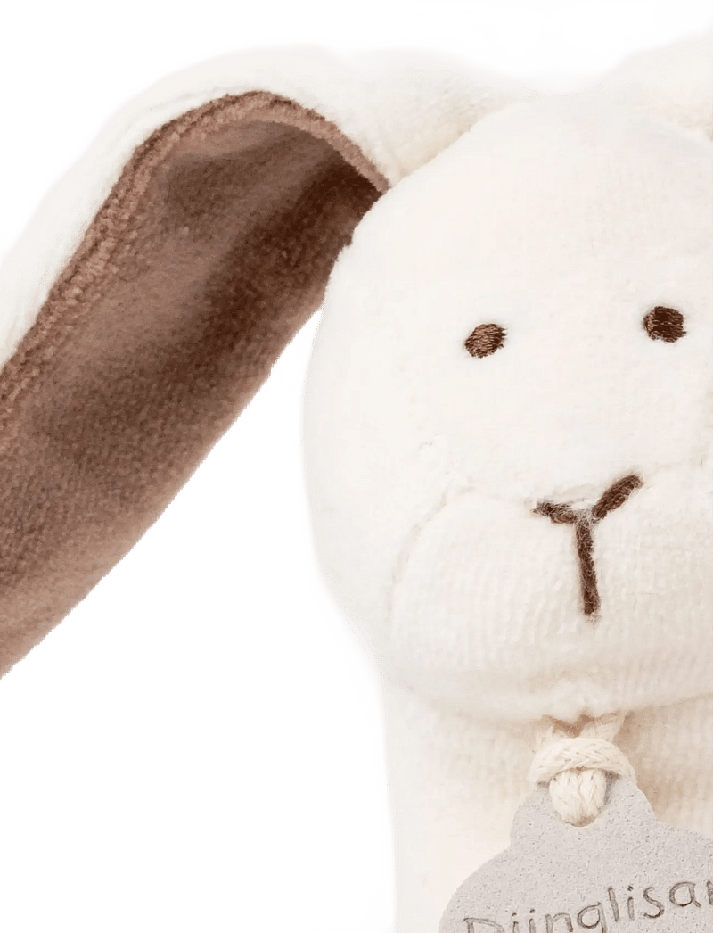 Teddykompaniet - Diinglisar Organic, Rabbit Rattle - rasseln - white - 4