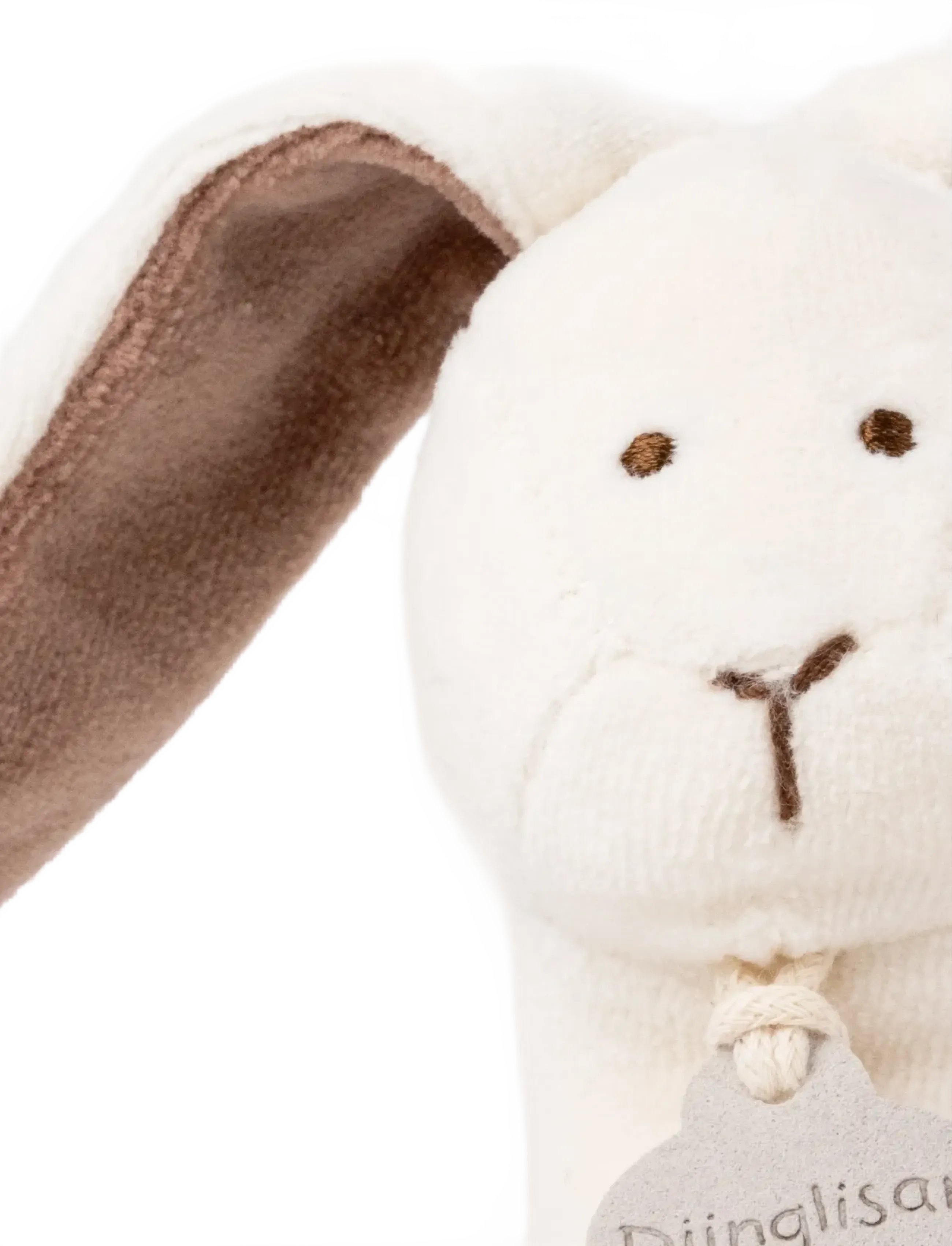 Teddykompaniet - Diinglisar Organic, Rabbit Rattle - hristur og hringlur - white - 4