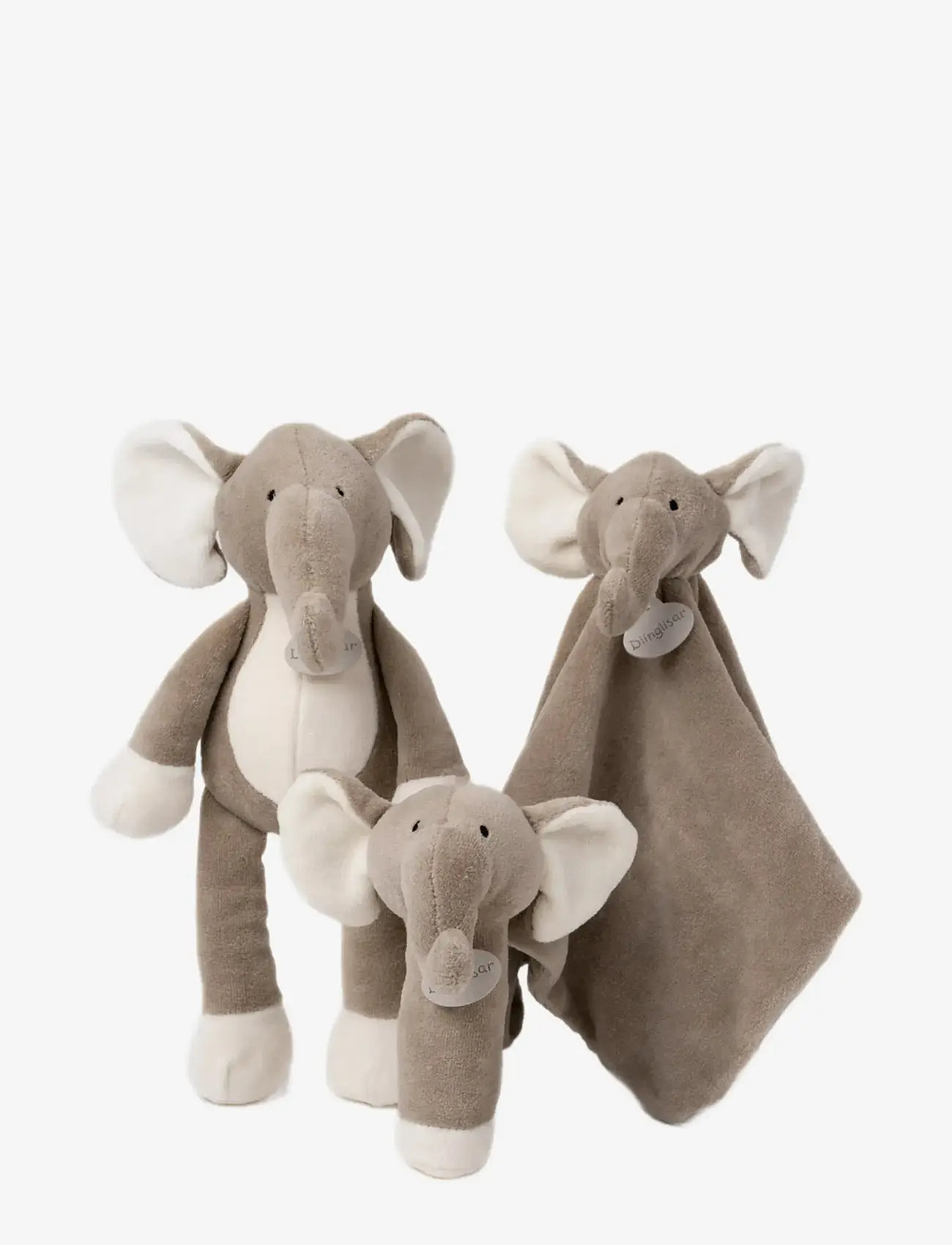 Teddykompaniet - Diinglisar Organic, Elephant Doudou - snuttefiltar - grey - 2