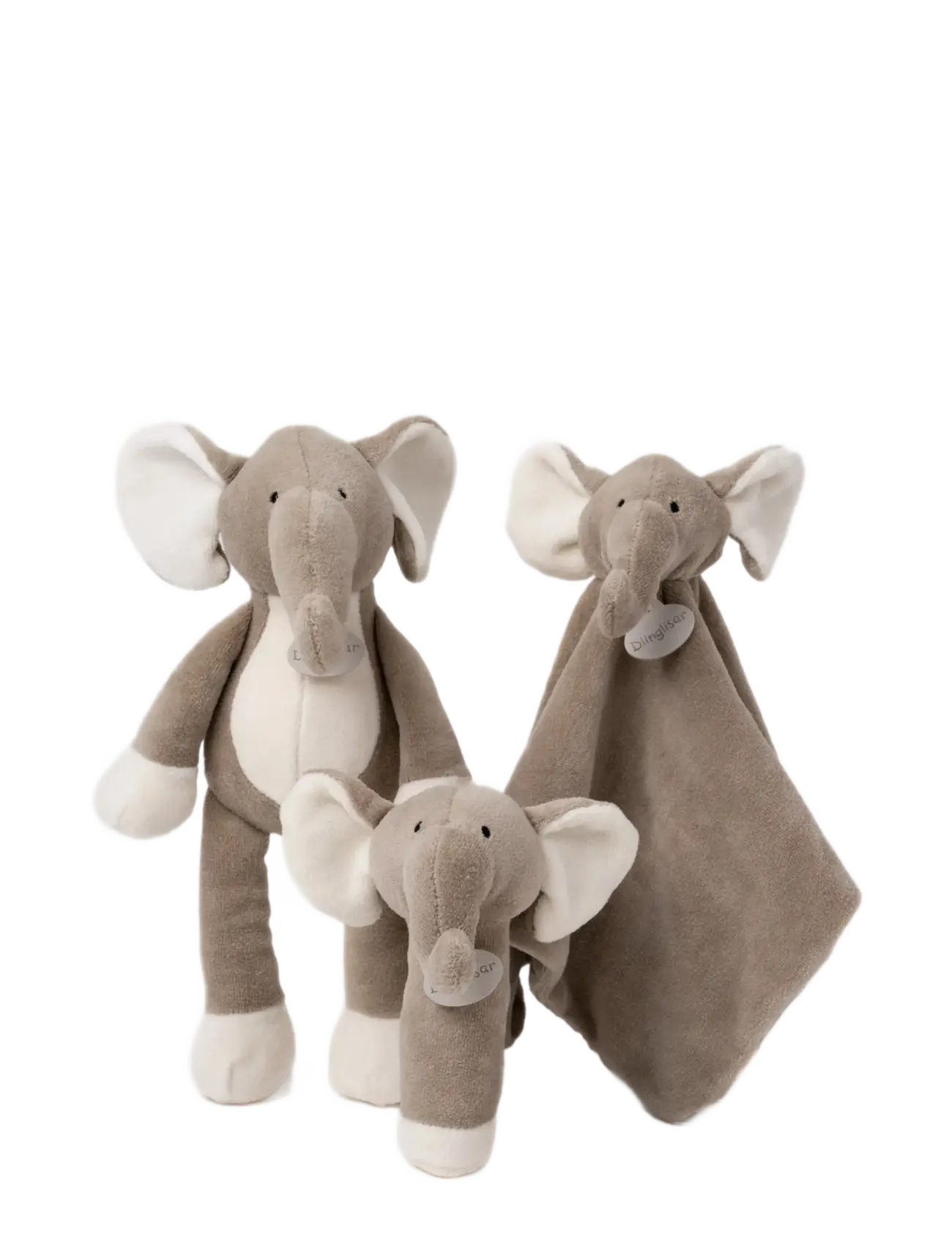 Teddykompaniet - Diinglisar Organic, Elephant Doudou - cuddle blankets - grey - 2