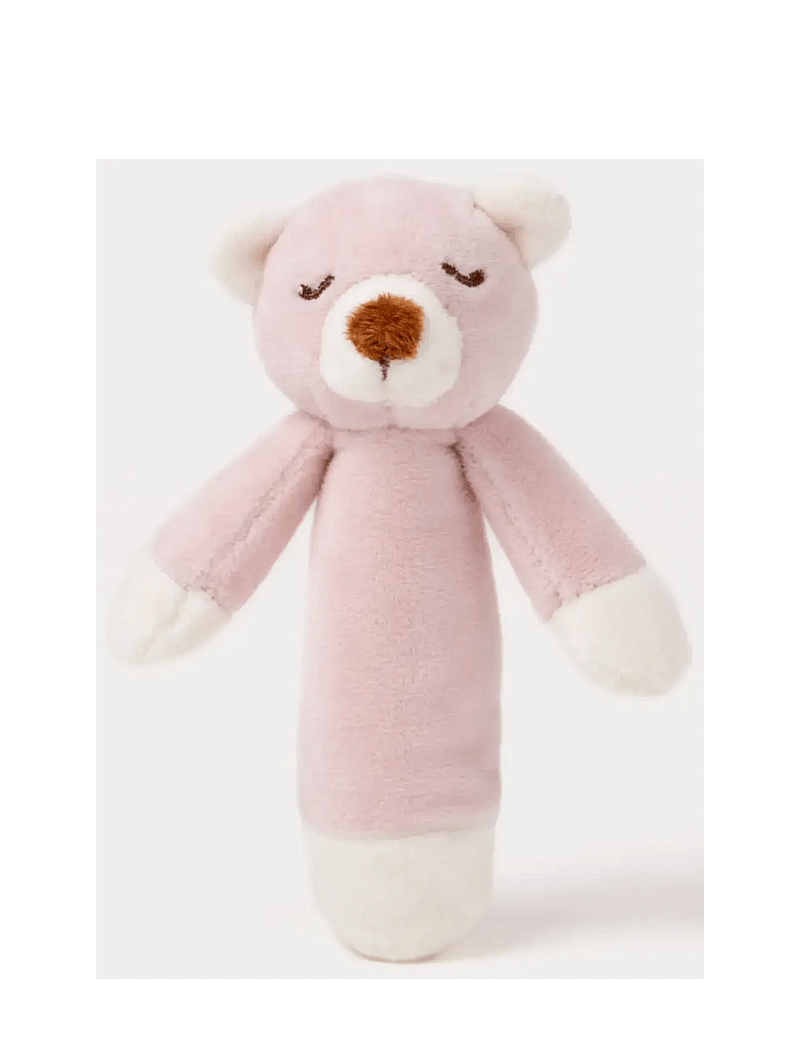 Teddykompaniet - Diinglisar, Rattle, Teddybear, Dusty pink - kõrinad - pink - 0
