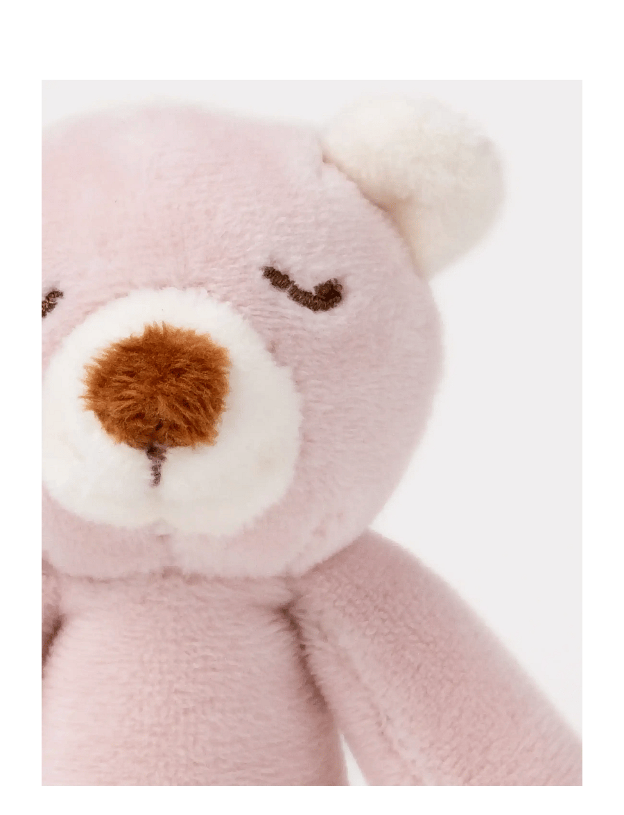 Teddykompaniet - Diinglisar, Rattle, Teddybear, Dusty pink - rasseln - pink - 2