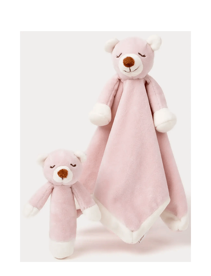Teddykompaniet - Diinglisar, Rattle, Teddybear, Dusty pink - kõrinad - pink - 3