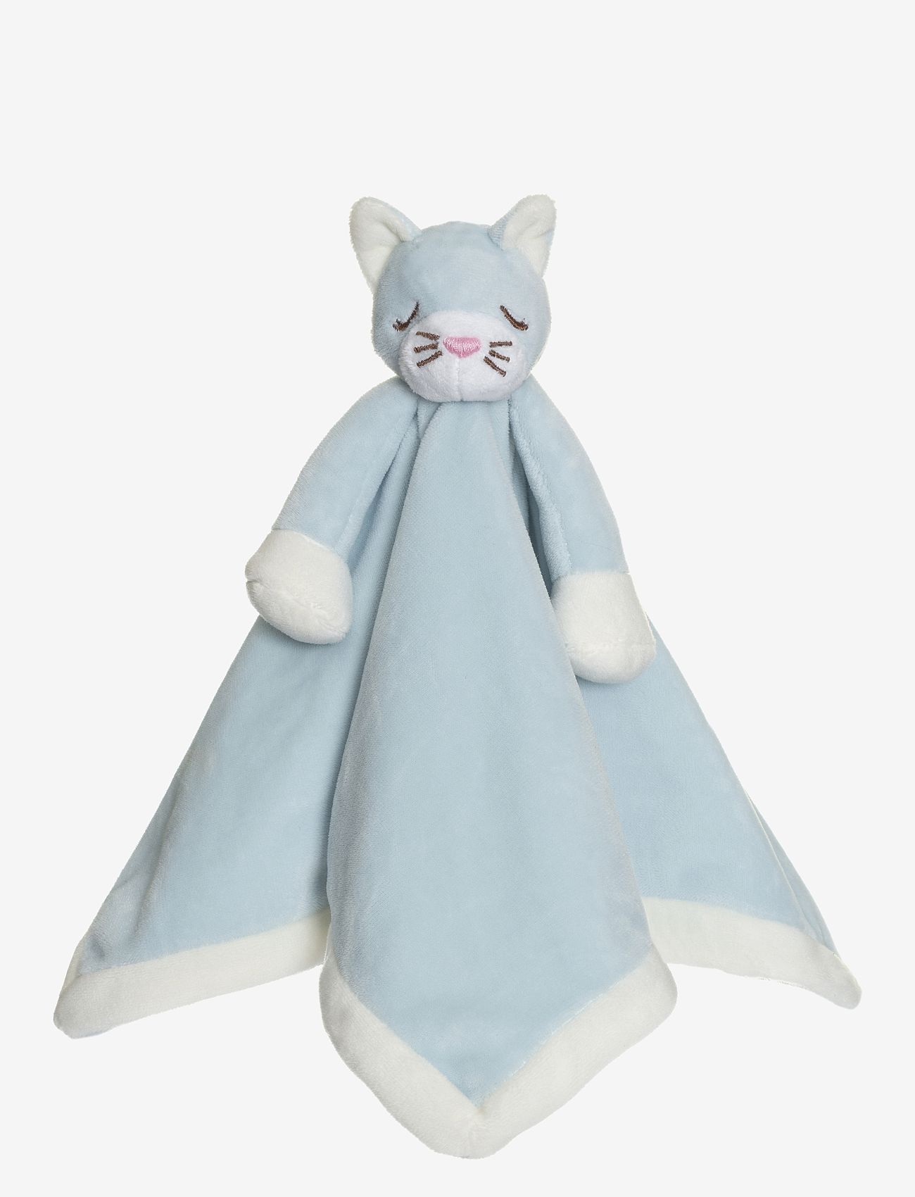 Teddykompaniet - Diinglisar, Blankie, Cat, Baby blue - minkštosios antklodės - blue - 0
