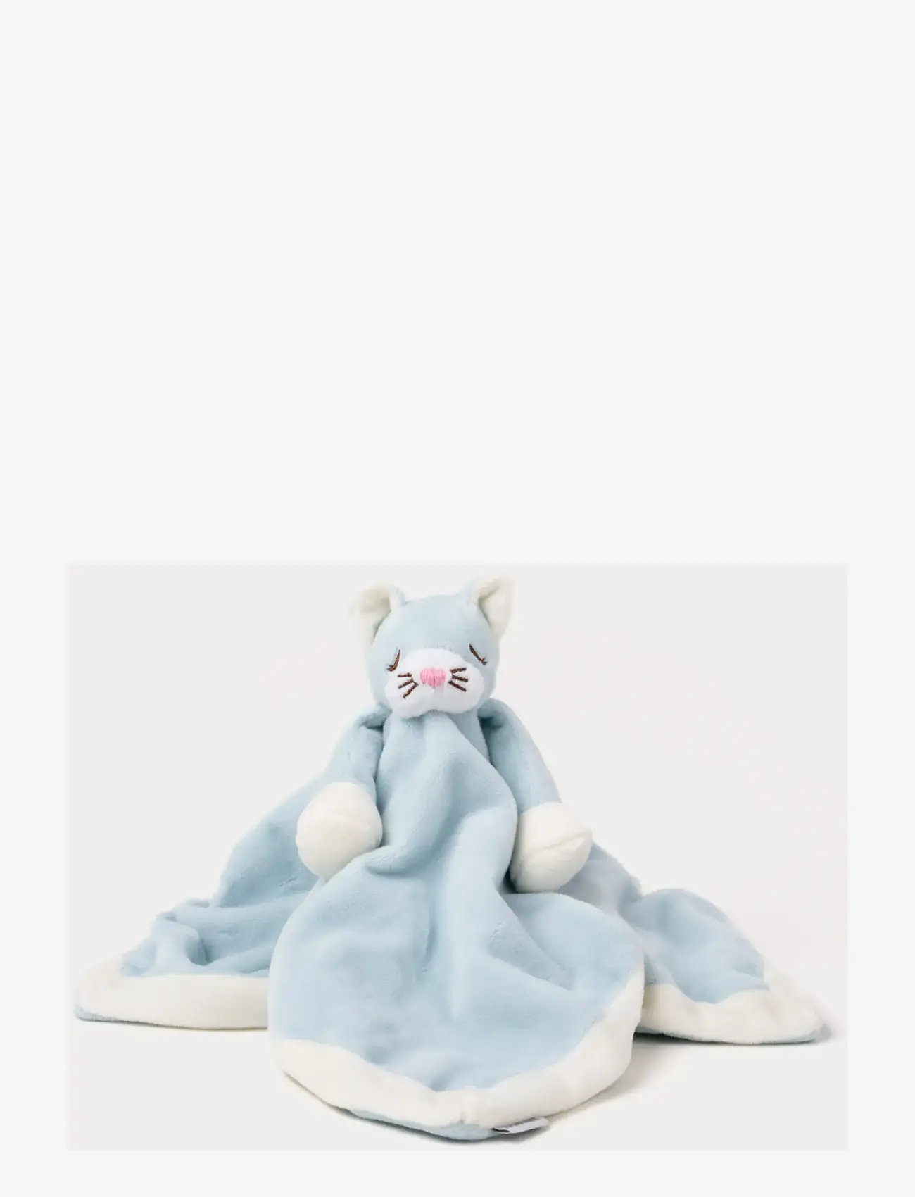 Teddykompaniet - Diinglisar, Blankie, Cat, Baby blue - minkštosios antklodės - blue - 1