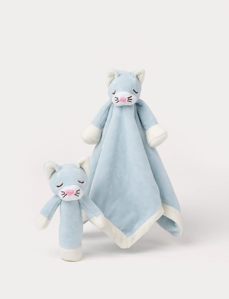 Teddykompaniet - Diinglisar, Rattle, Cat, Baby blue - rasseln - blue - 0