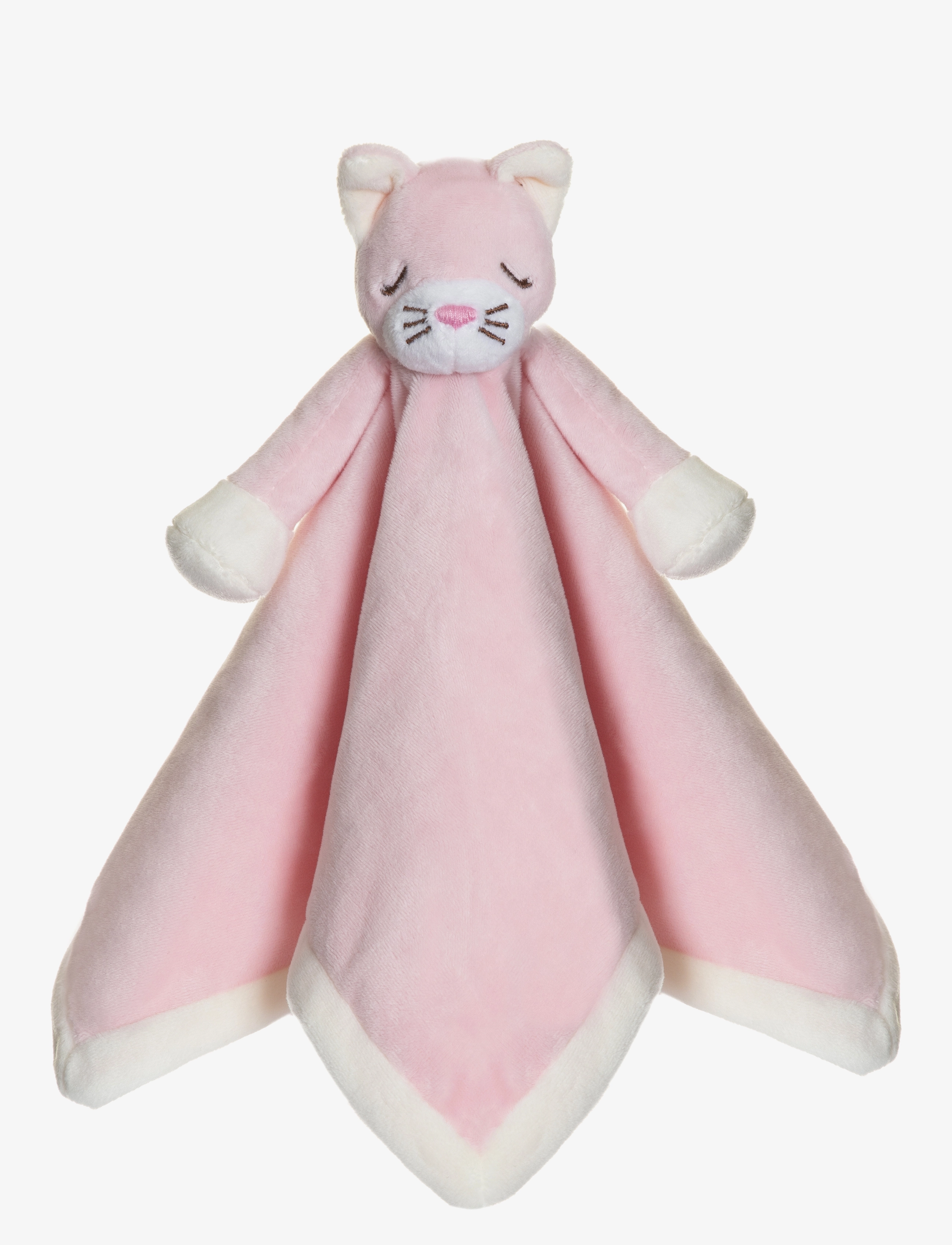 TEDDYKOMPANIET Diinglisar, Blankie, Cat, Baby Pink Pink - 35X35CM - Kinder
