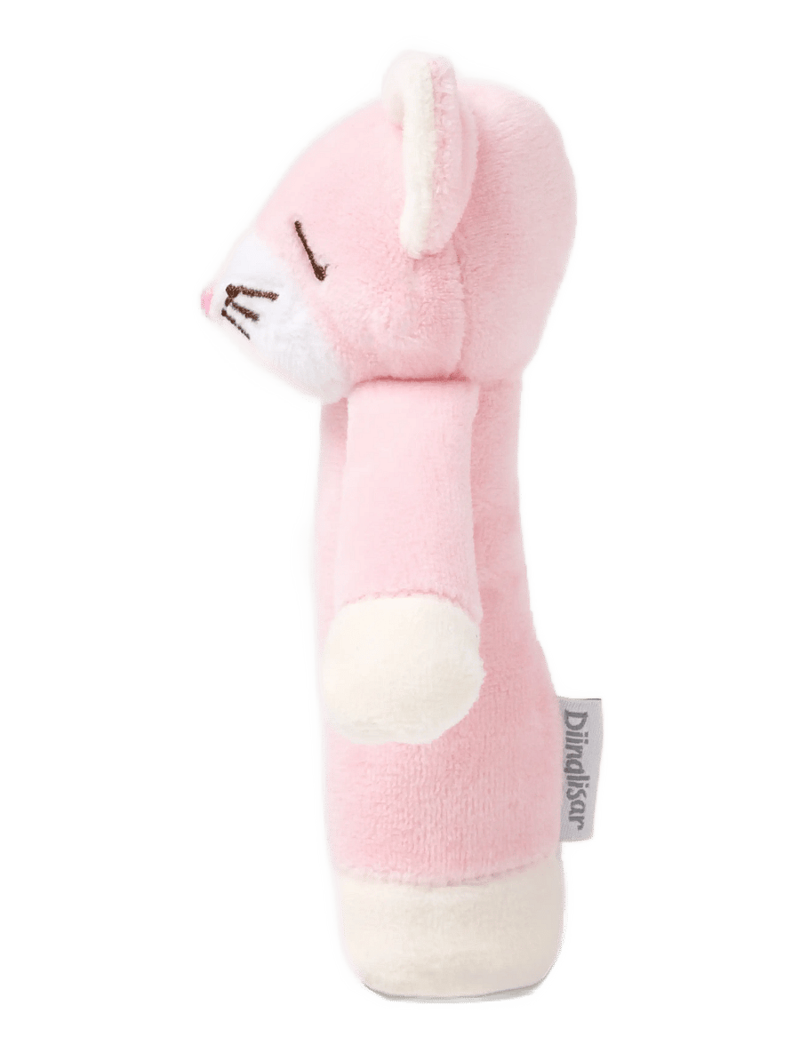 Teddykompaniet - Diinglisar, Rattle, Cat, Baby pink - hristur og hringlur - pink - 1