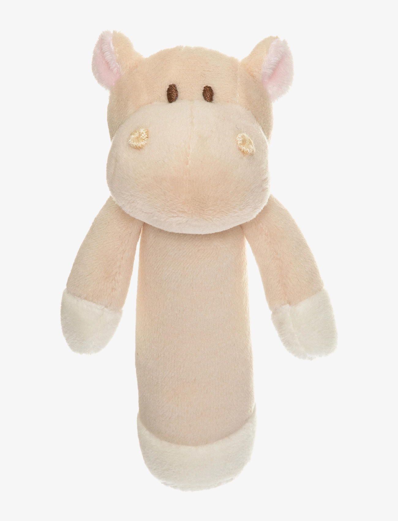 TEDDYKOMPANIET Diinglisar, Rattle, Hippo, Apricot Cream - 14 CM - Kinder