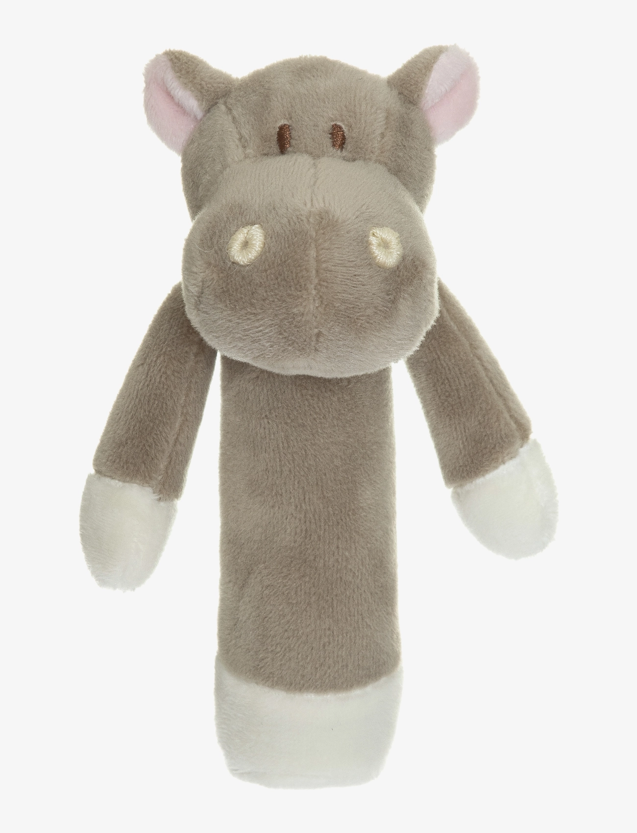TEDDYKOMPANIET Diinglisar, Rattle, Hippo, Mud Grau - 14 CM - Kinder