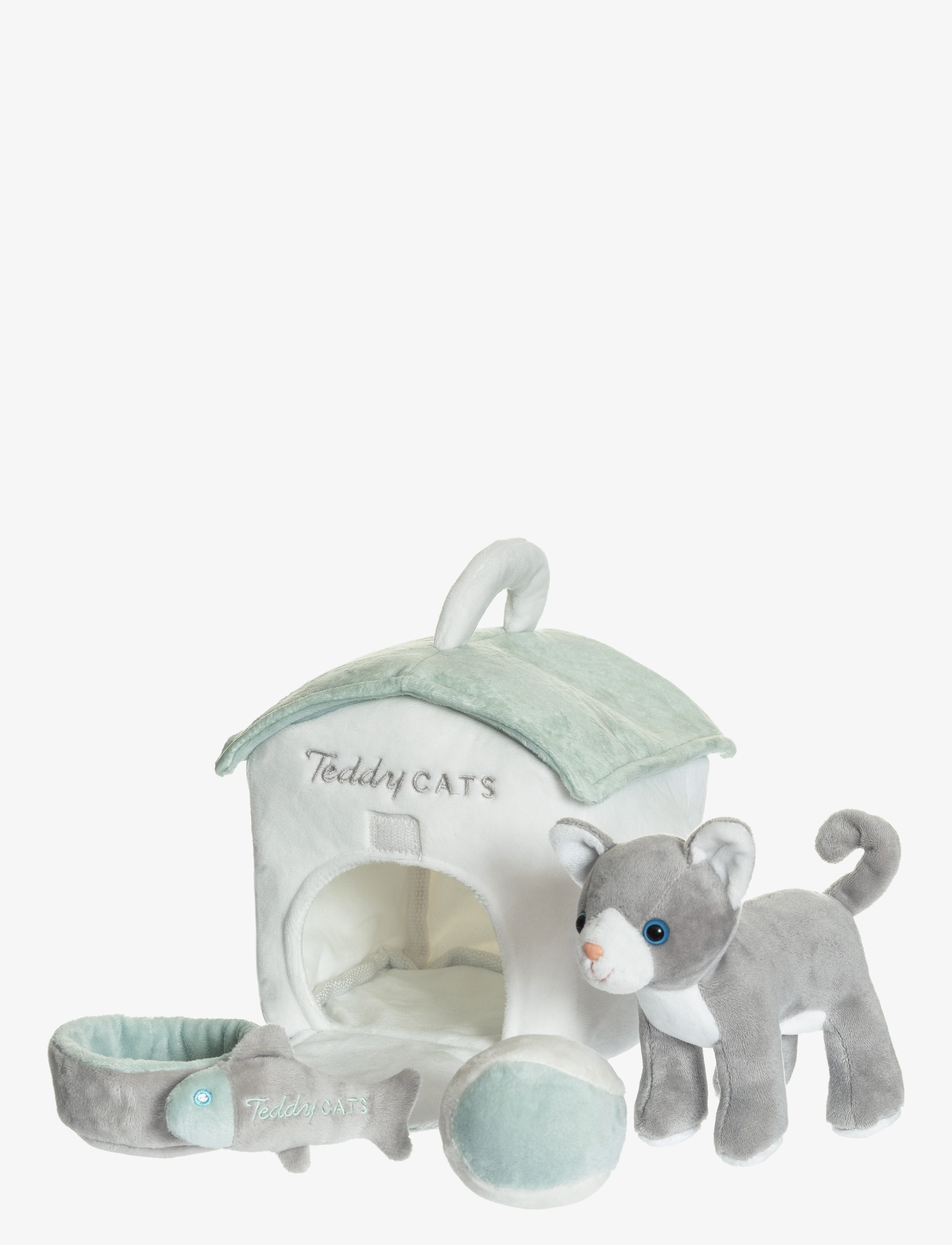 Teddykompaniet Teddy Cats, Playset, 19X21X23 cm, Soft Spielzeug, Weiß - Stuffed Animals, Kinder