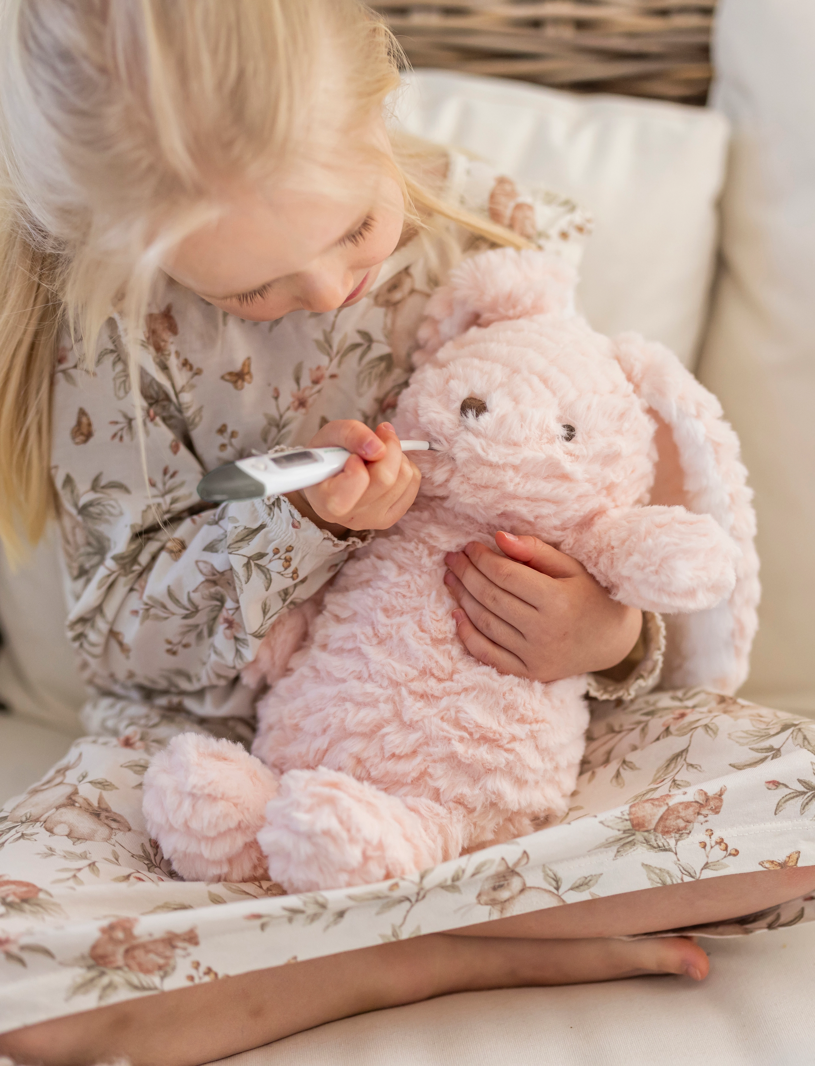 Teddykompaniet Teddy Heaters, Rabbit With Wavy Fur, Pink, 35 cm, Pink, Soft Legetøj > Stuffed Animals, Børn