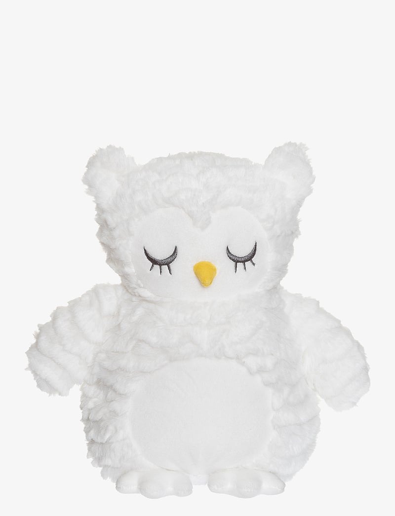 Teddykompaniet - Teddy Heaters, Owl, with wavy furr, white - pehmed loomad - white - 0