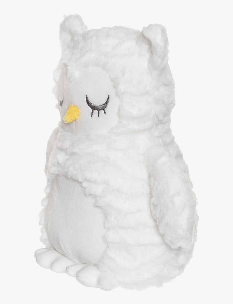 Teddykompaniet - Teddy Heaters, Owl, with wavy furr, white - pehmed loomad - white - 1