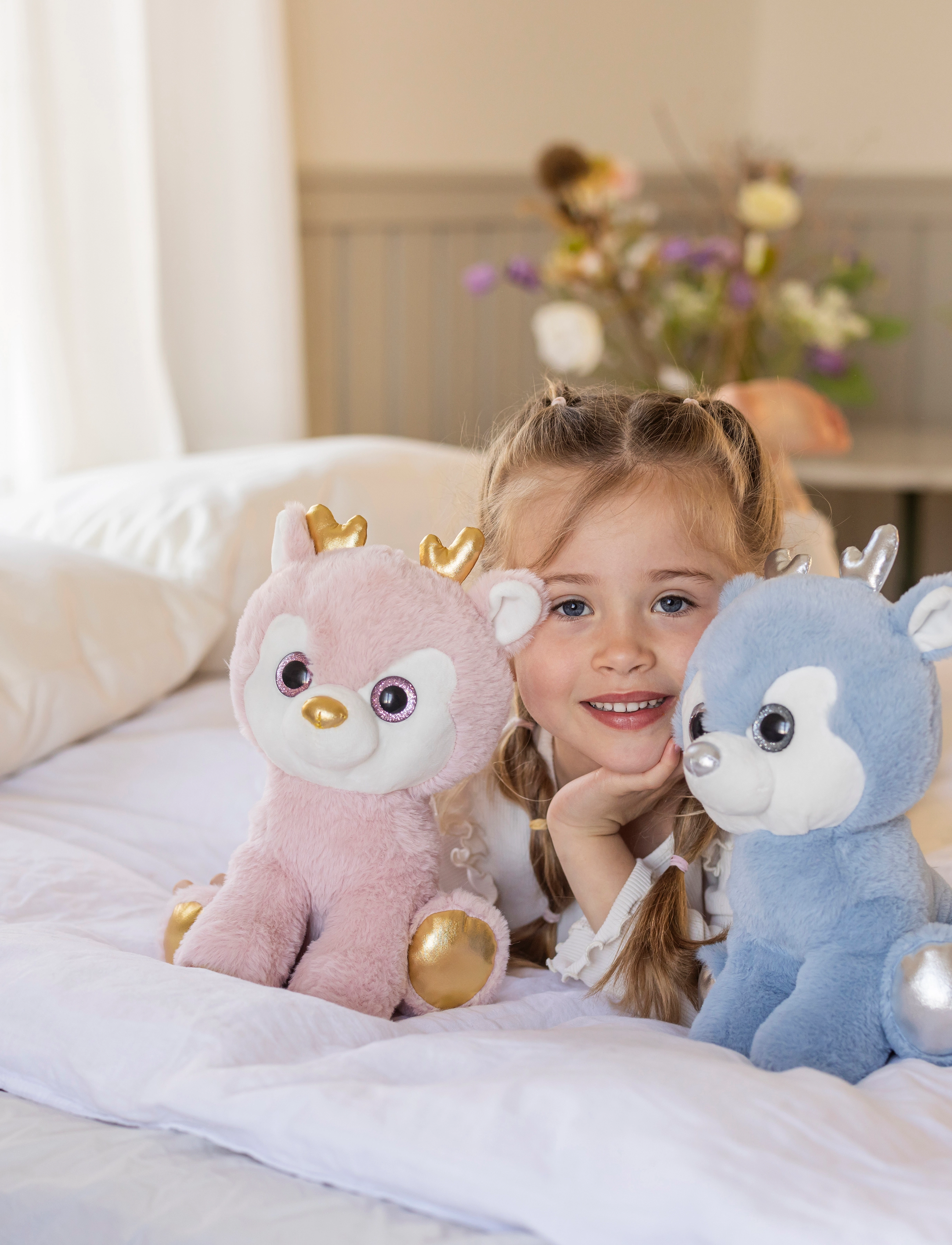 Teddykompaniet Deer, Ronja, Pink, 25 cm, Pink, Soft Legetøj > Stuffed Animals, Børn