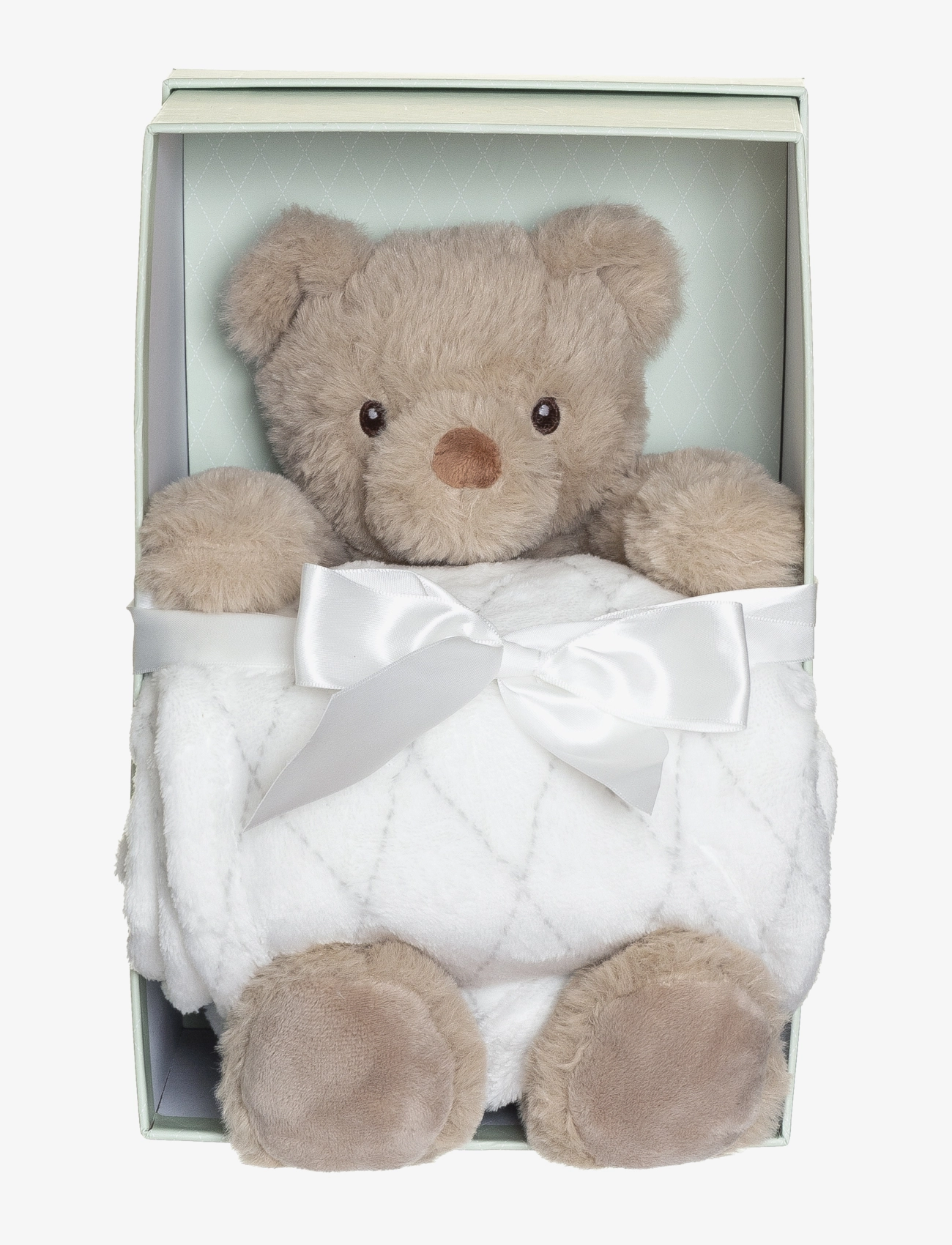 Teddykompaniet Sven With Blanket In Displaybox, 30 cm SVEN+100X75 FILT, Soft Spielzeug, Mehrfarbig/gemustert - Teddy Bears, Kinder
