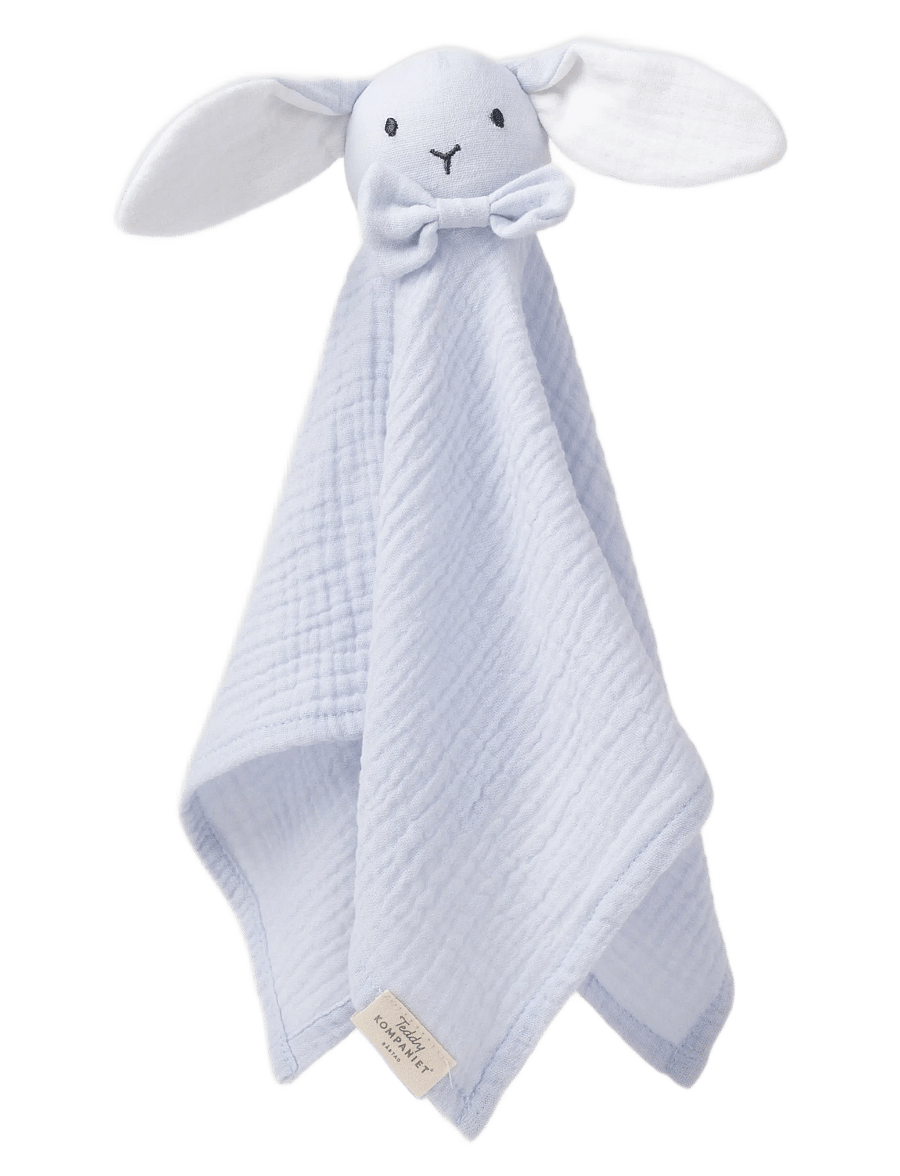 Teddykompaniet - Diinglisar, Blankie, Rabbit, Muslin, baby blue - mulltücher - blue - 1