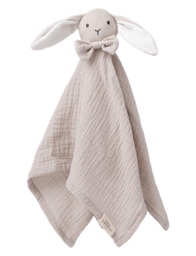 Teddykompaniet - Diinglisar, Blankie, Rabbit, Muslin, greige - mulltücher - grey - 1