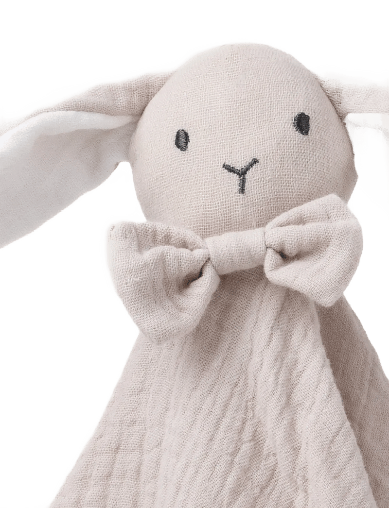 Teddykompaniet - Diinglisar, Blankie, Rabbit, Muslin, greige - mulltücher - grey - 4