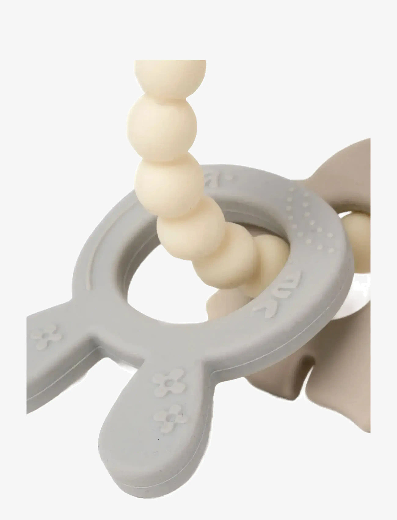 Teddykompaniet - Bitring i silikon&trä, cream - creme - 2