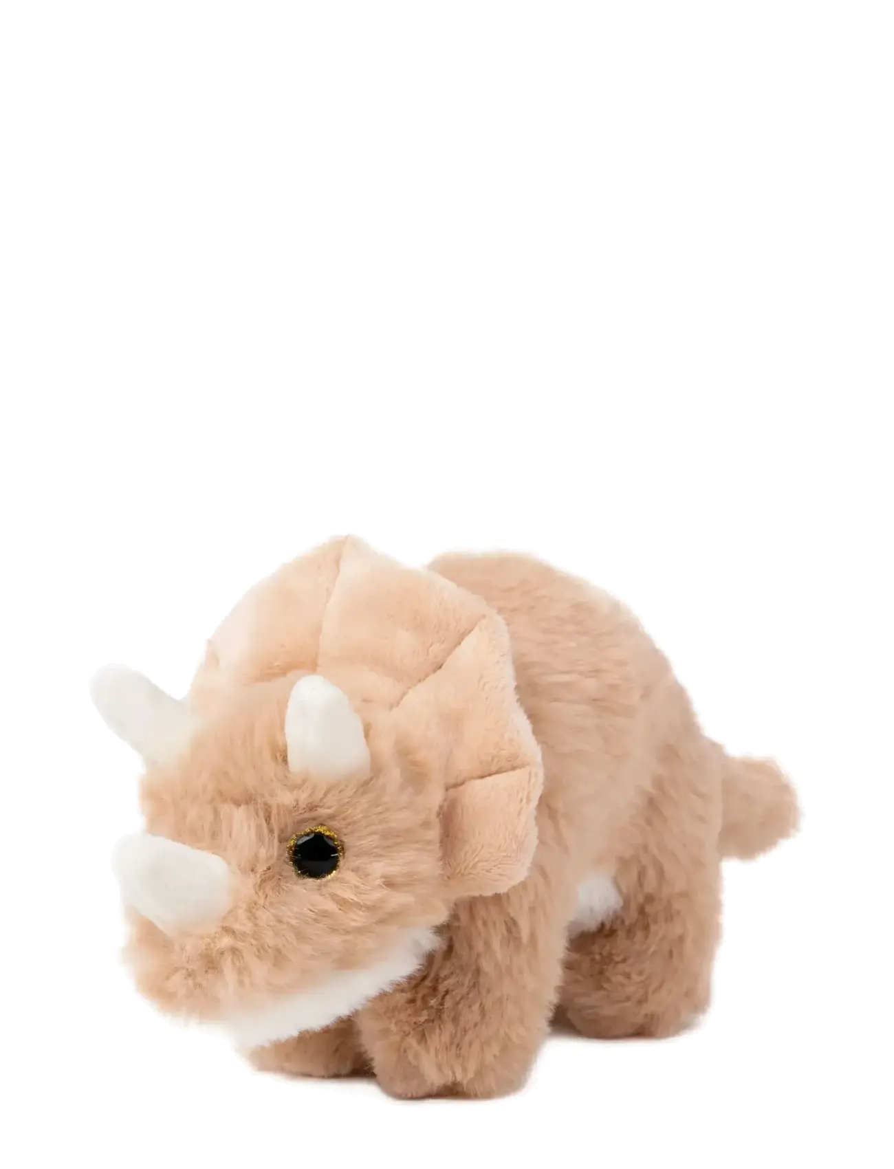 TEDDYKOMPANIET Dino, Triceratops, Aprikos, Liten Orange - 25 CM - Kinder