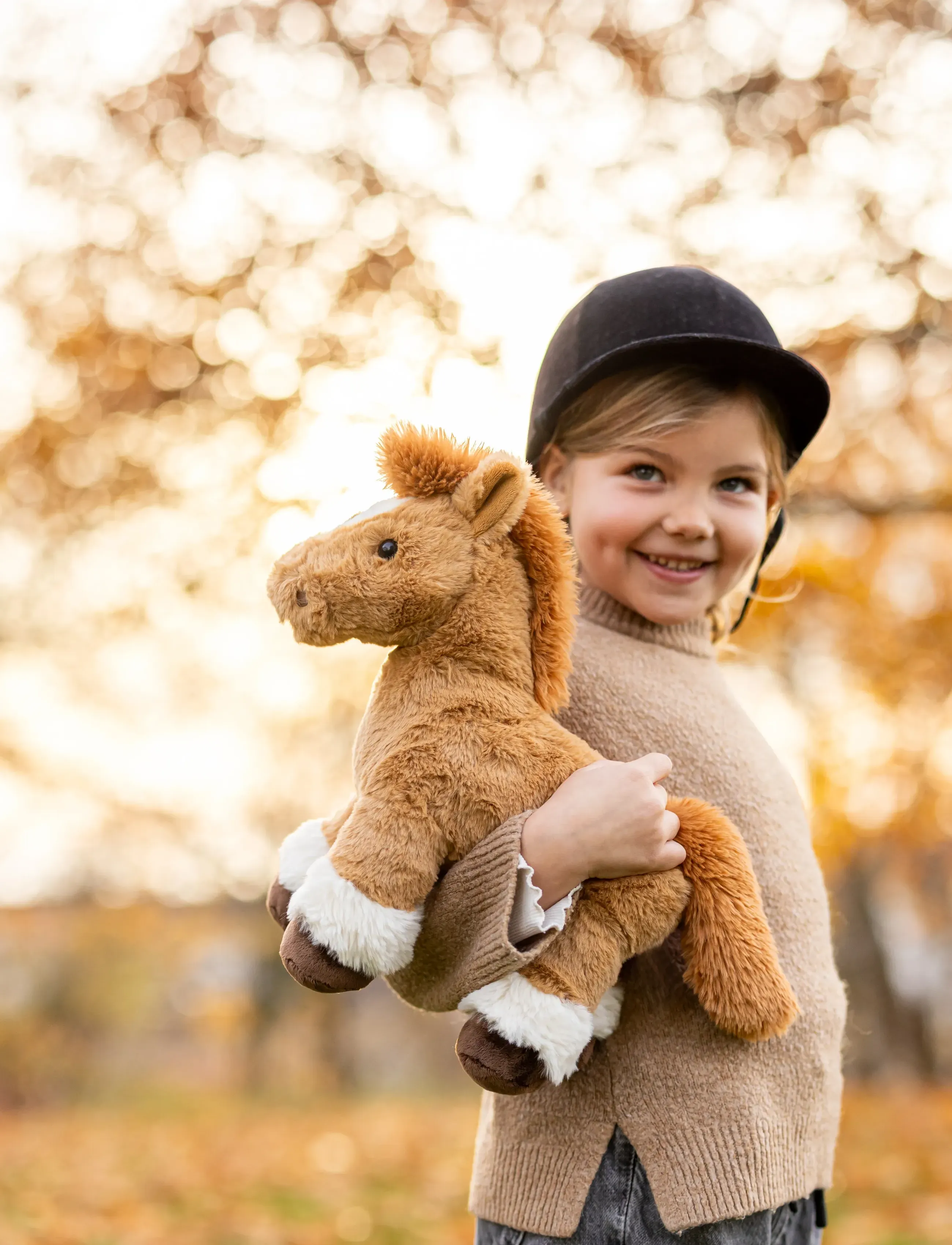Teddykompaniet Hästen Freja, 32 cm, Brown, Soft Legetøj > Stuffed Animals, Børn